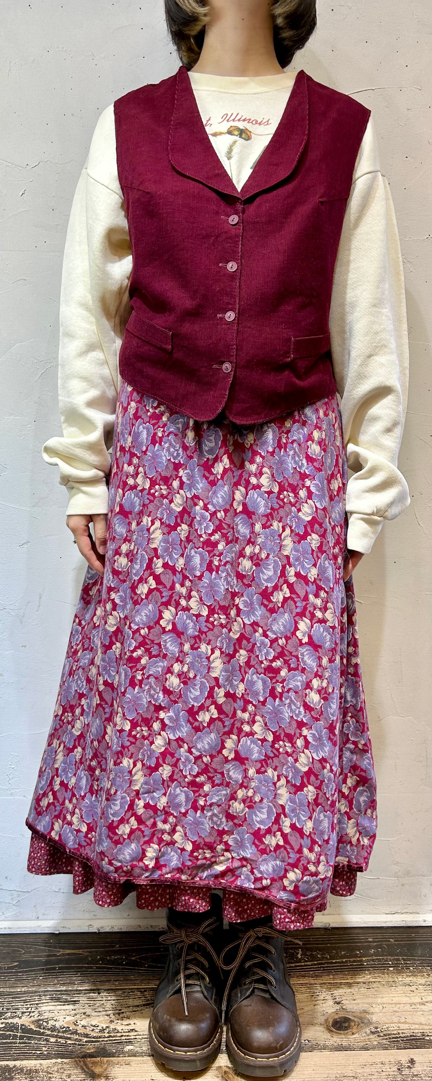 Vintage Vest ＆ Skirt Set up [K25493]