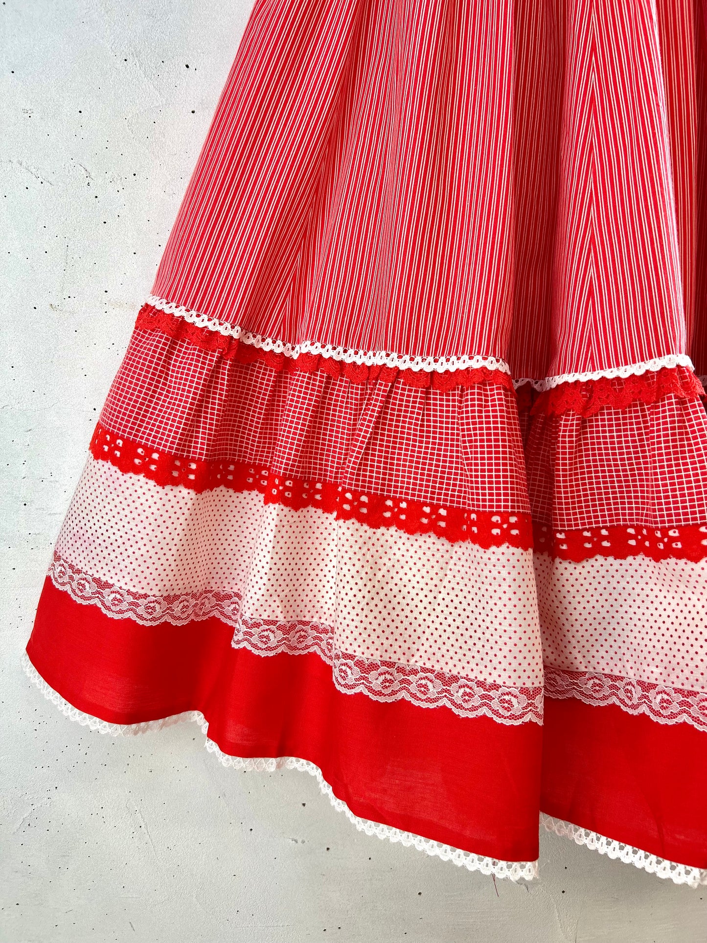 '70sVintage Tiered Skirt MADE IN USA [F30530]