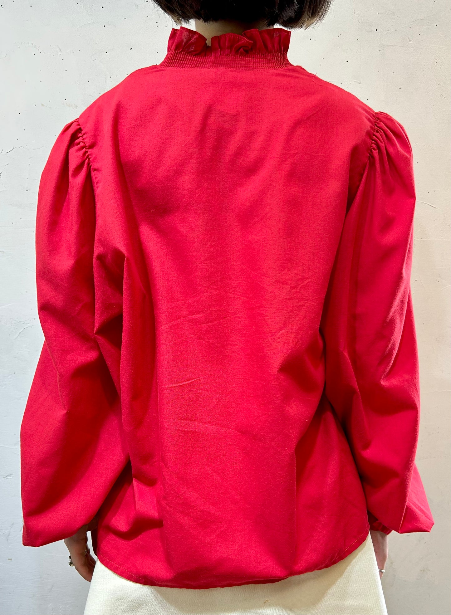 Vintage Red Blouse [H24816]