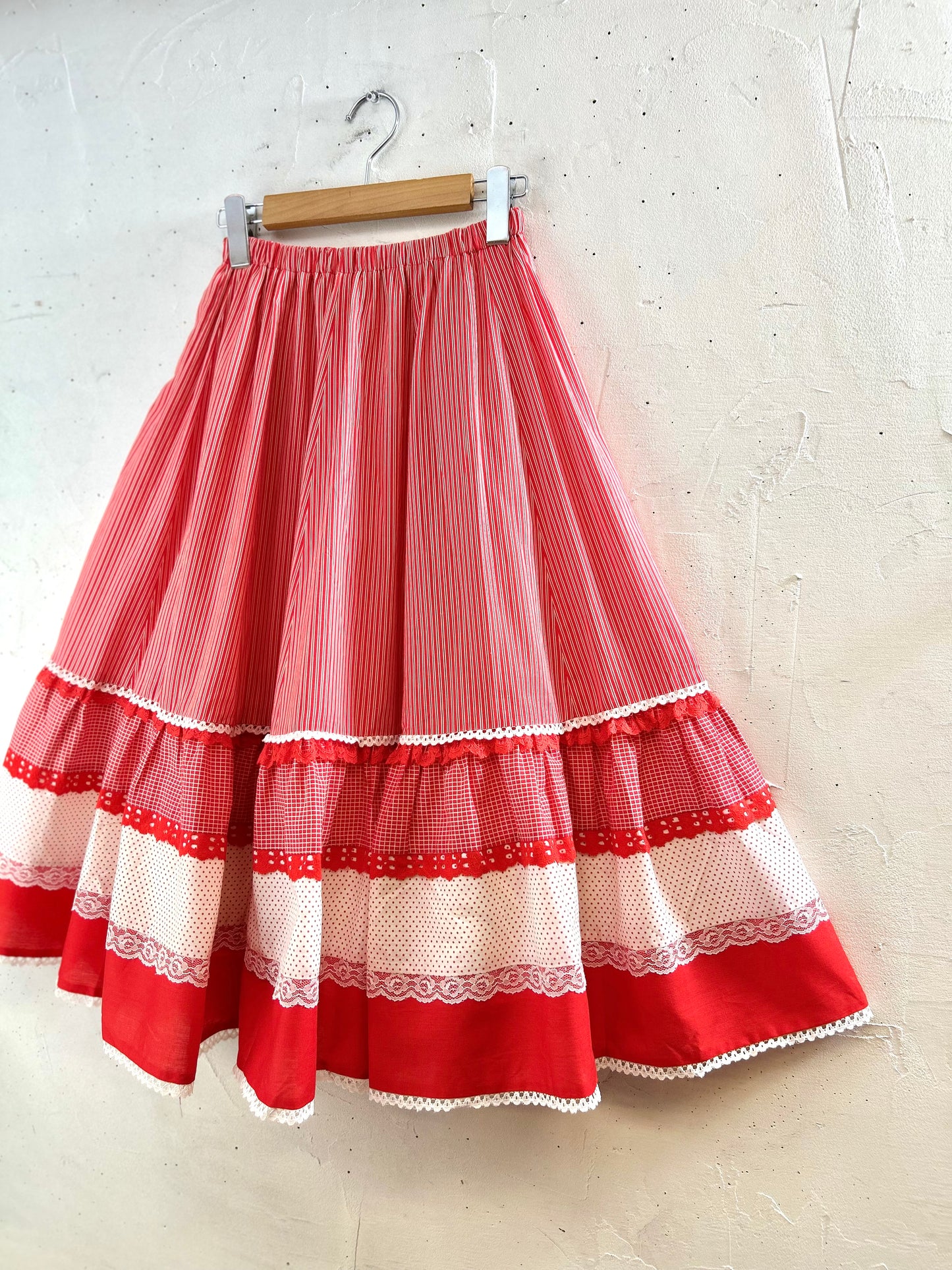 '70sVintage Tiered Skirt MADE IN USA [F30530]
