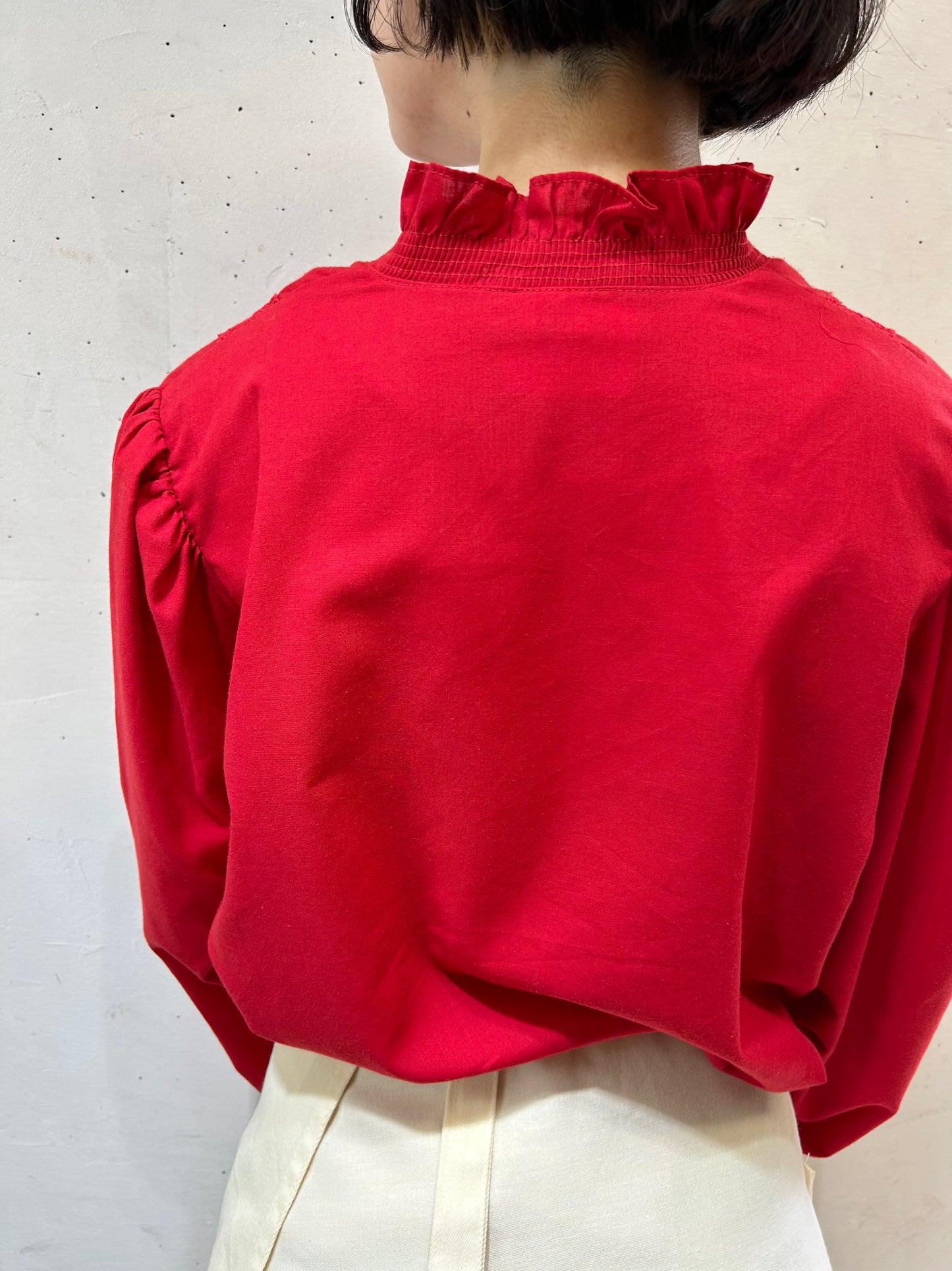 Vintage Red Blouse [H24816]