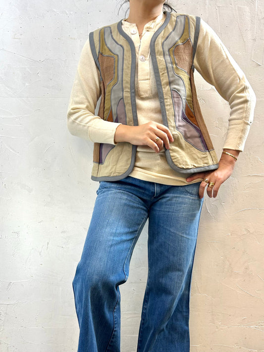 '60s-'70s Vintage Vest [I28358]