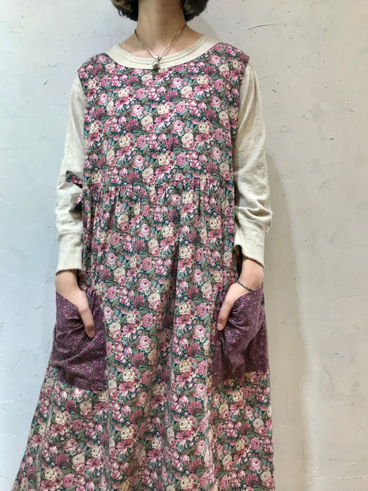 Vintage Flower Over Dress [K25469]