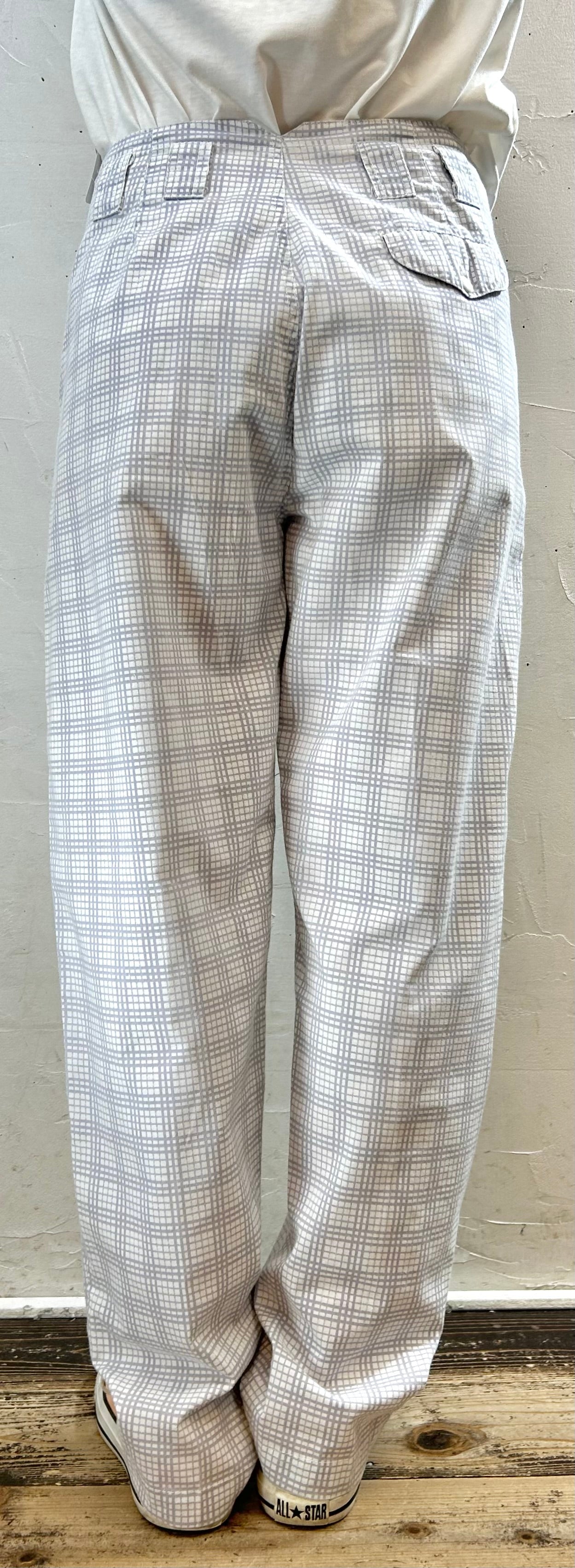 Vintage Plaid Tuck Pants 〜AMILANO〜 [F27683]