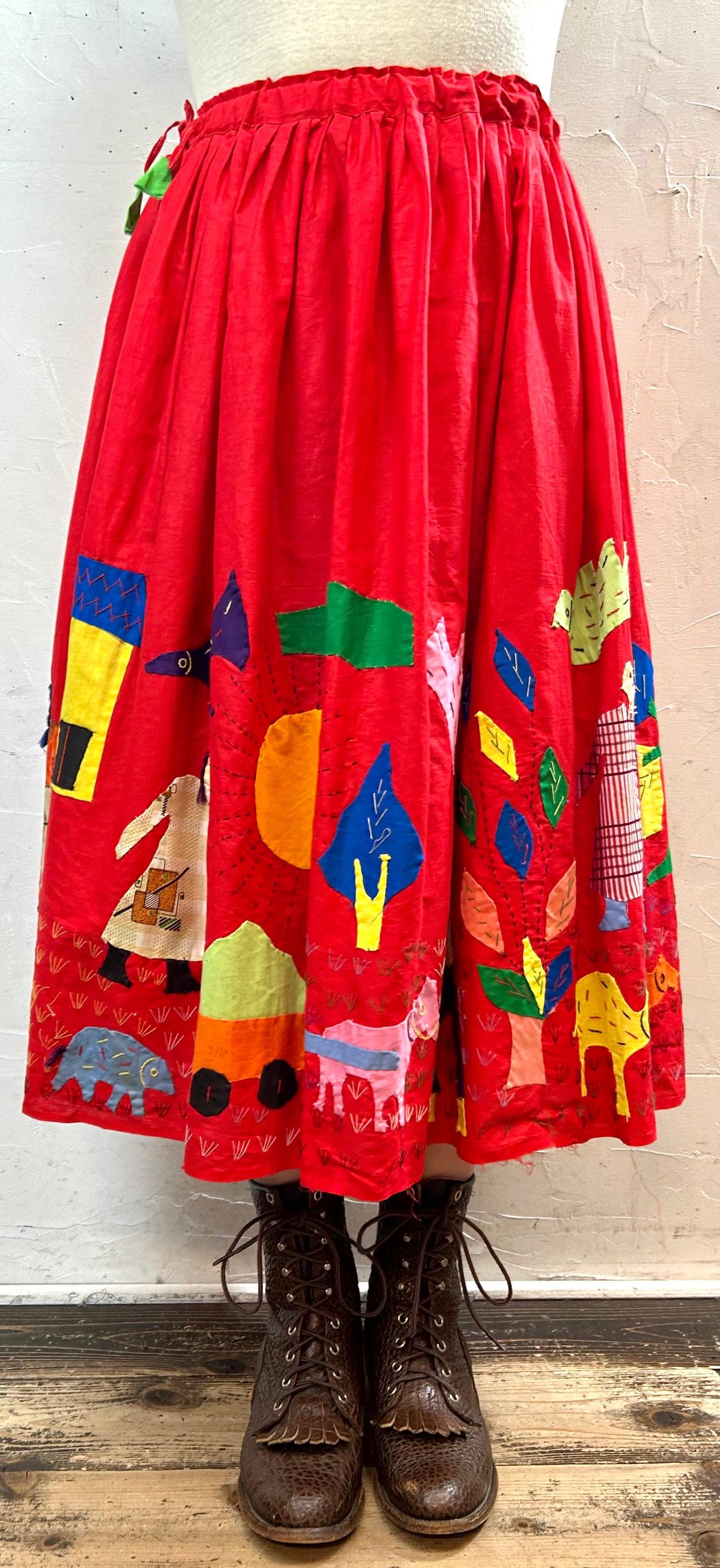 Vintage Patch Skirt [L29038]