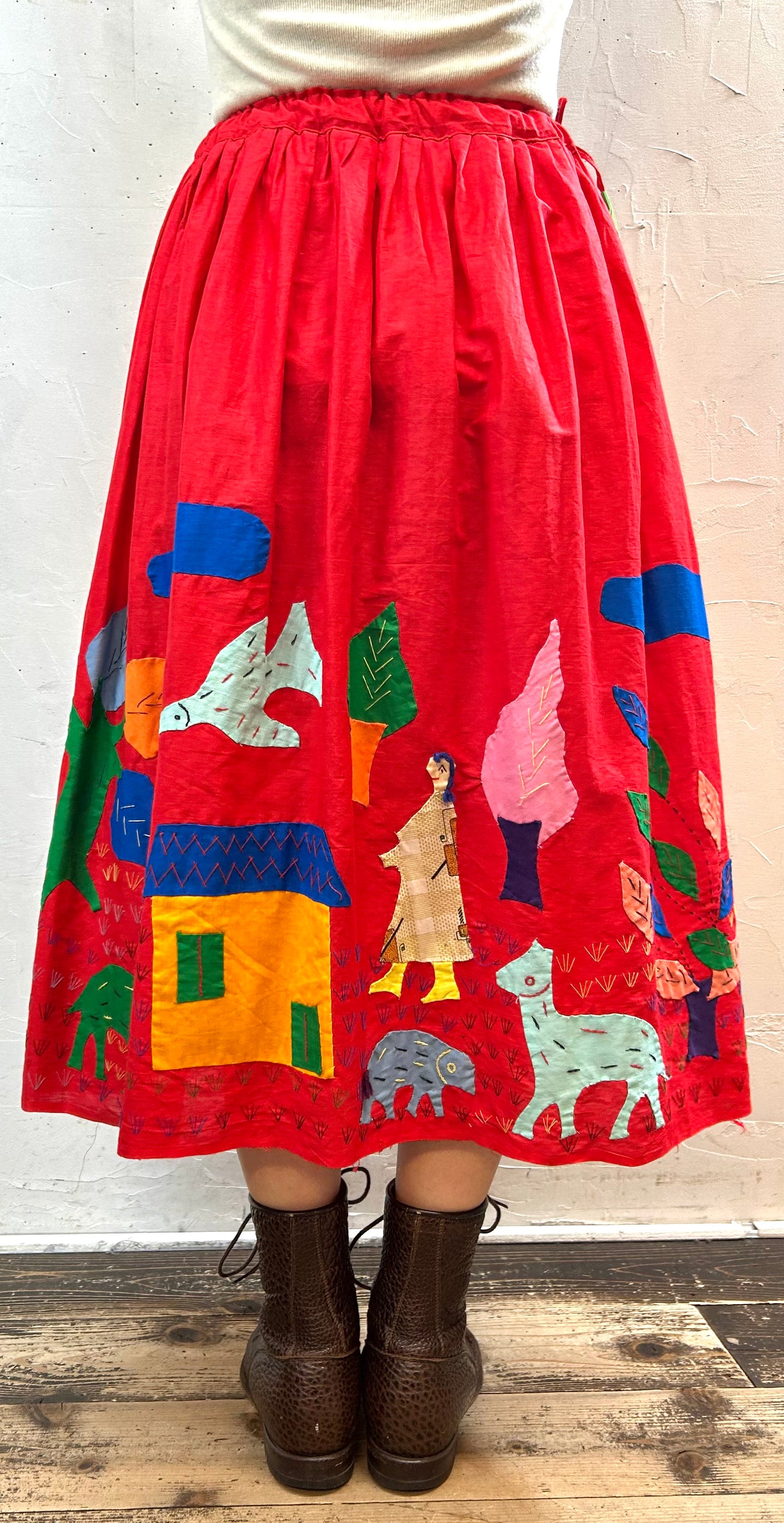 Vintage Patch Skirt [L29038]