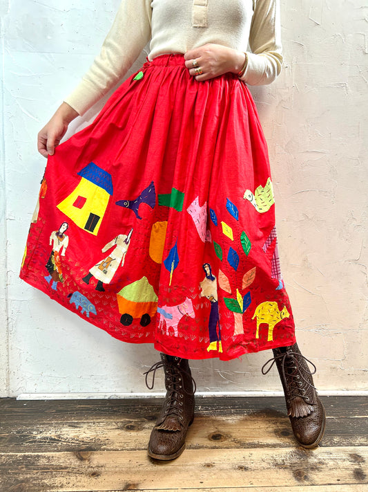 Vintage Patch Skirt [L29038]