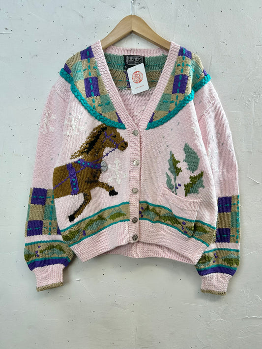 Vintage Cotton Hand Knit Cardigan 〜BEREK〜 [A29248]