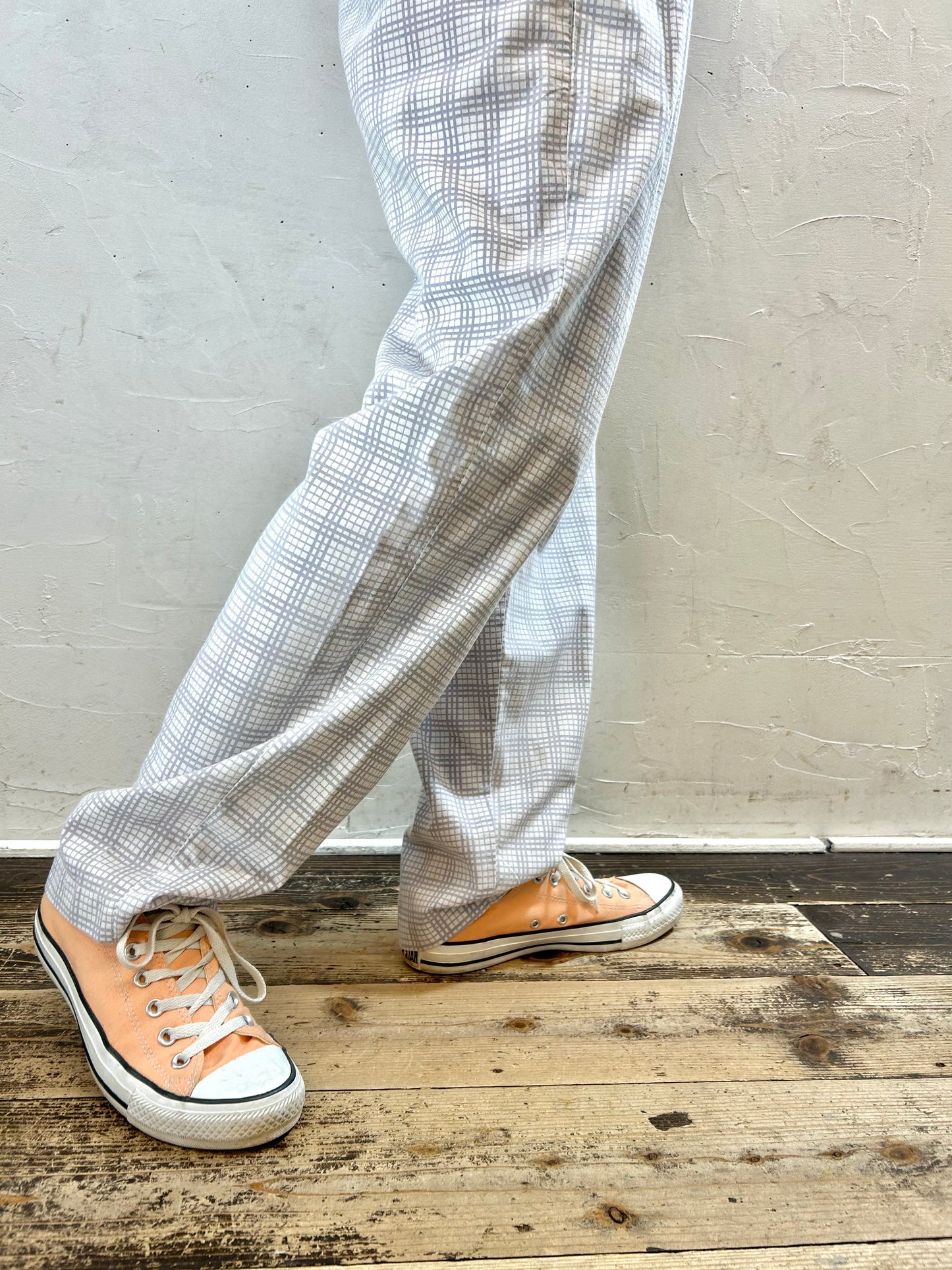 Vintage Plaid Tuck Pants 〜AMILANO〜 [F27683]