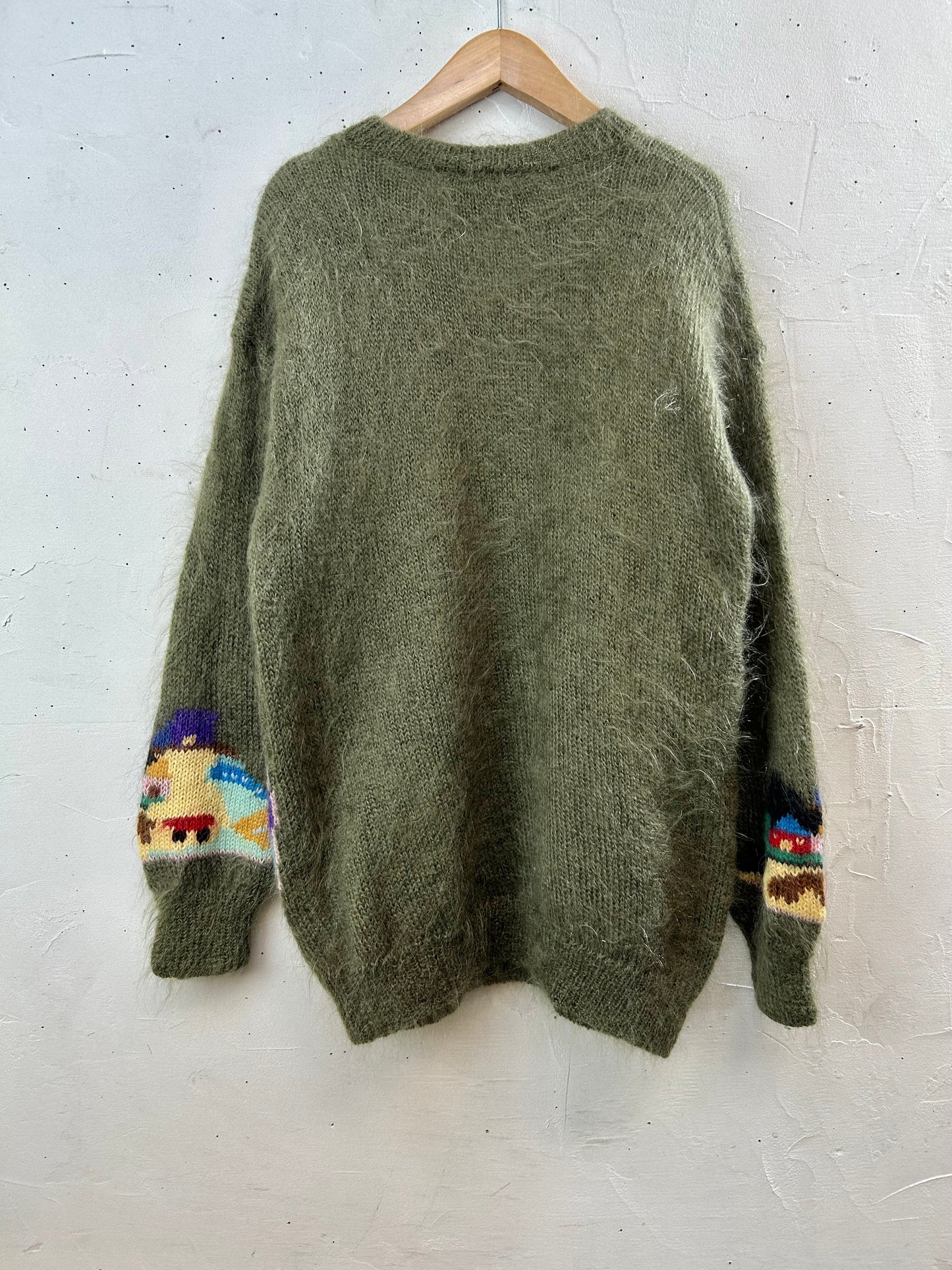 Vintage Mohair Hand Knit Sweater MADE IN ITALY [K28800]