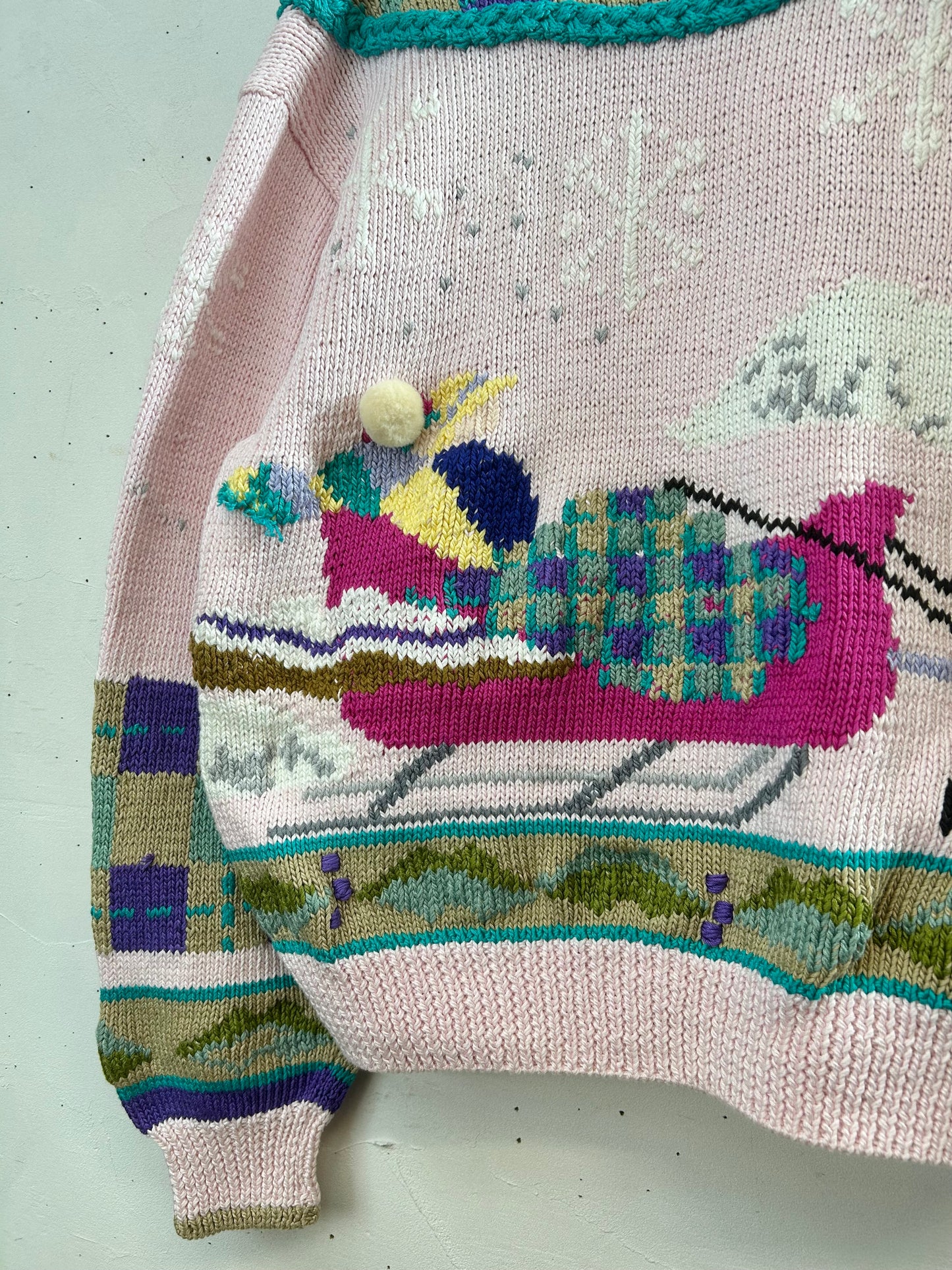 Vintage Cotton Hand Knit Cardigan 〜BEREK〜 [A29248]