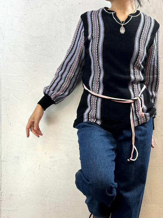 ’70s Vintage Stripe Knit Sweater [I28362]