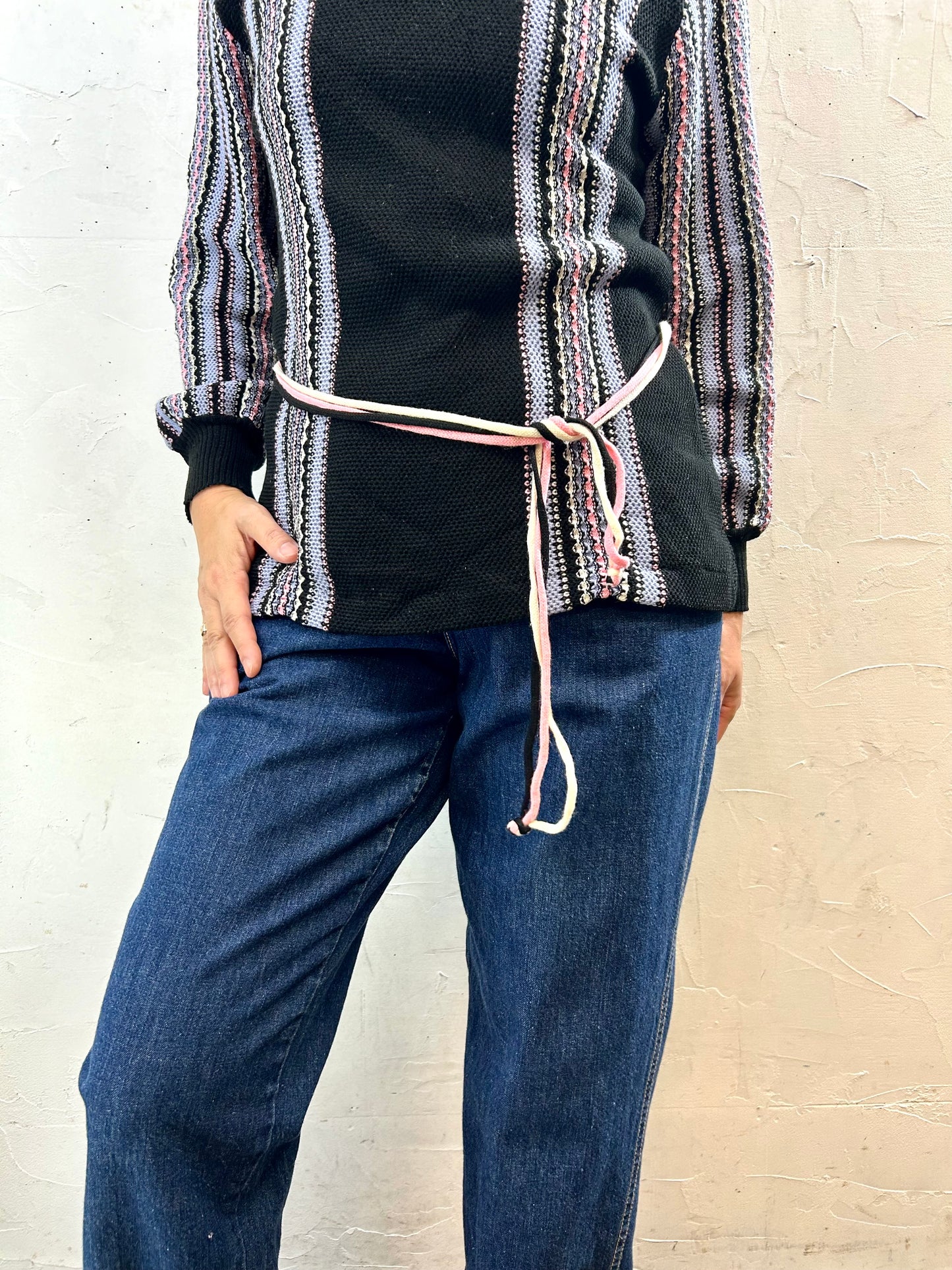 ’70s Vintage Stripe Knit Sweater [I28362]