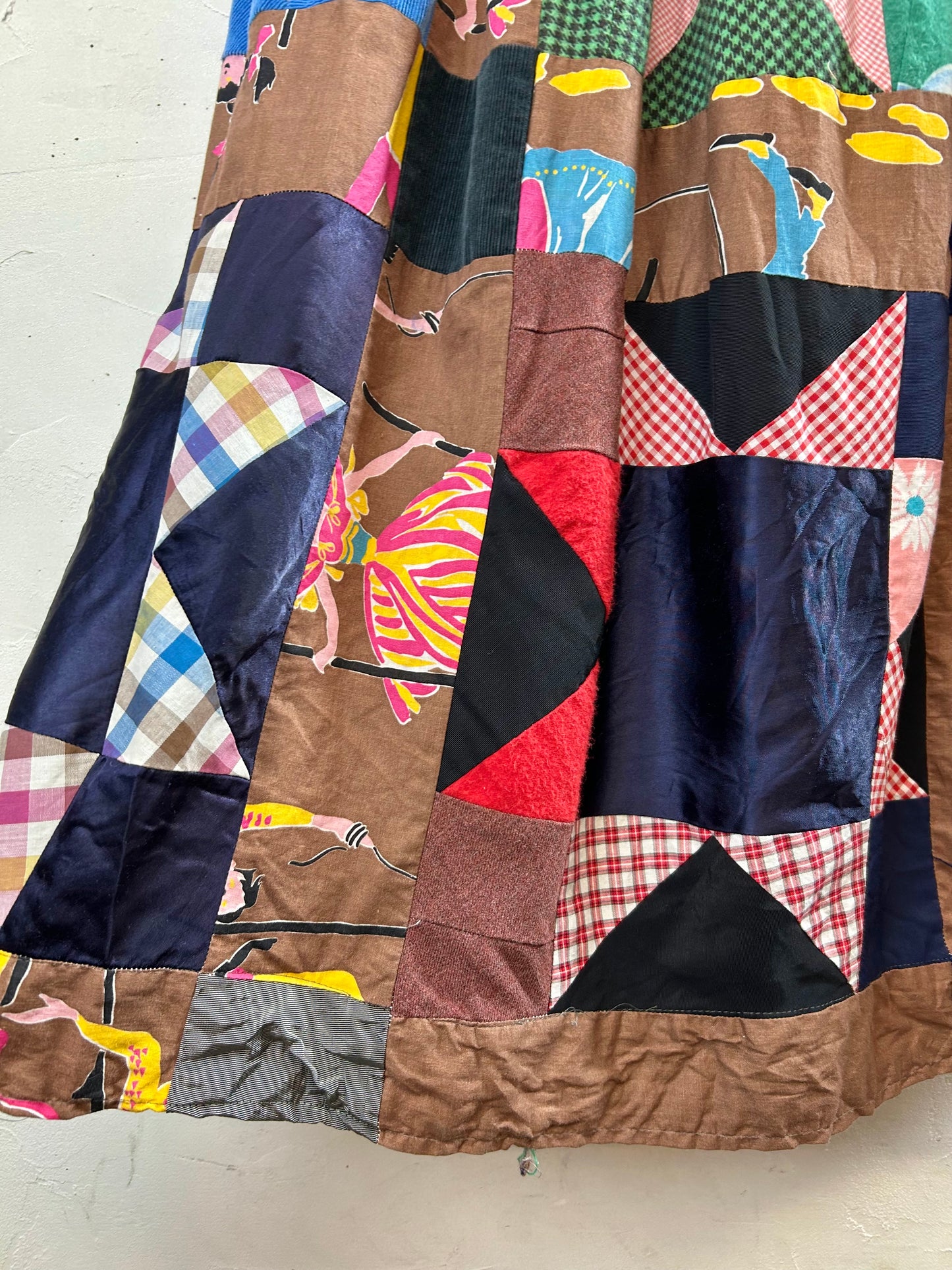 ’70s Vintage Patchwork Skirt 〜Made Specially〜  [A29249]