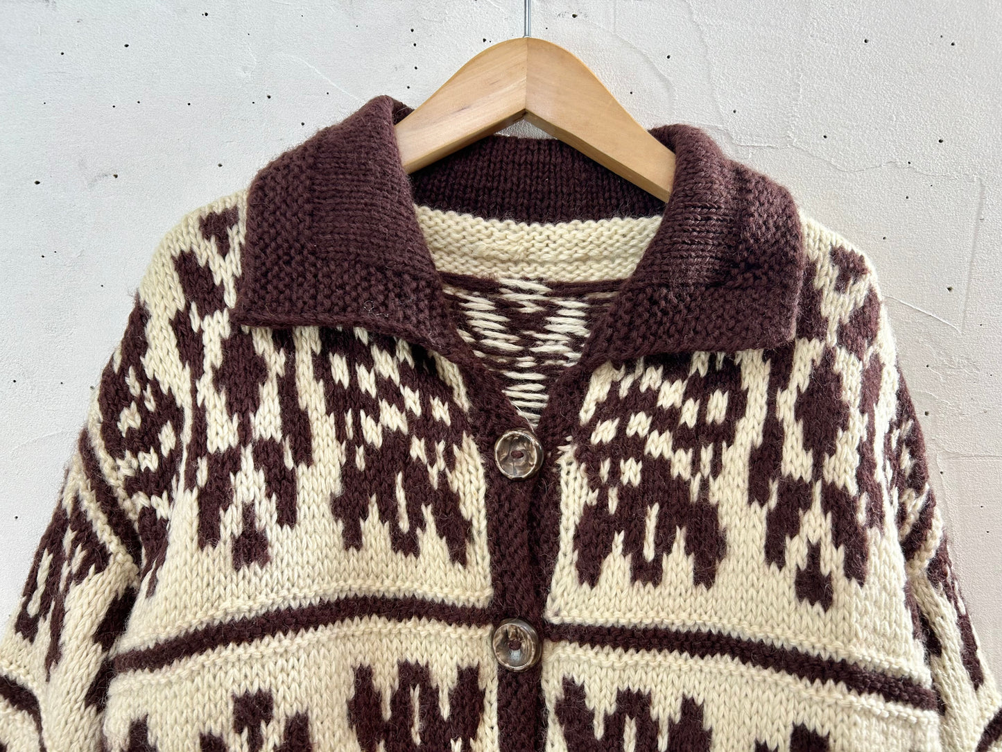 Vintage Cowichan Knit Cardigan [K28798]