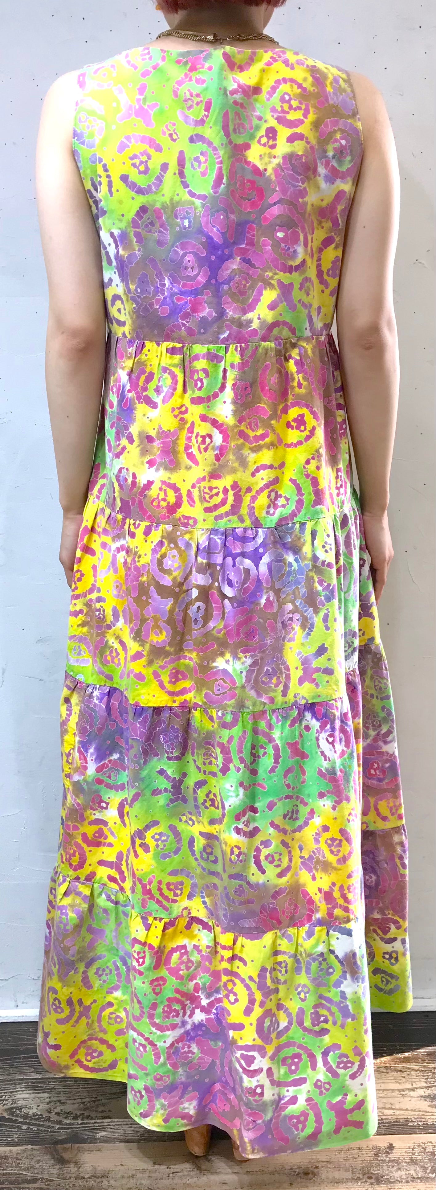 ’70s Vintage Tie Dye Dress [H14055]