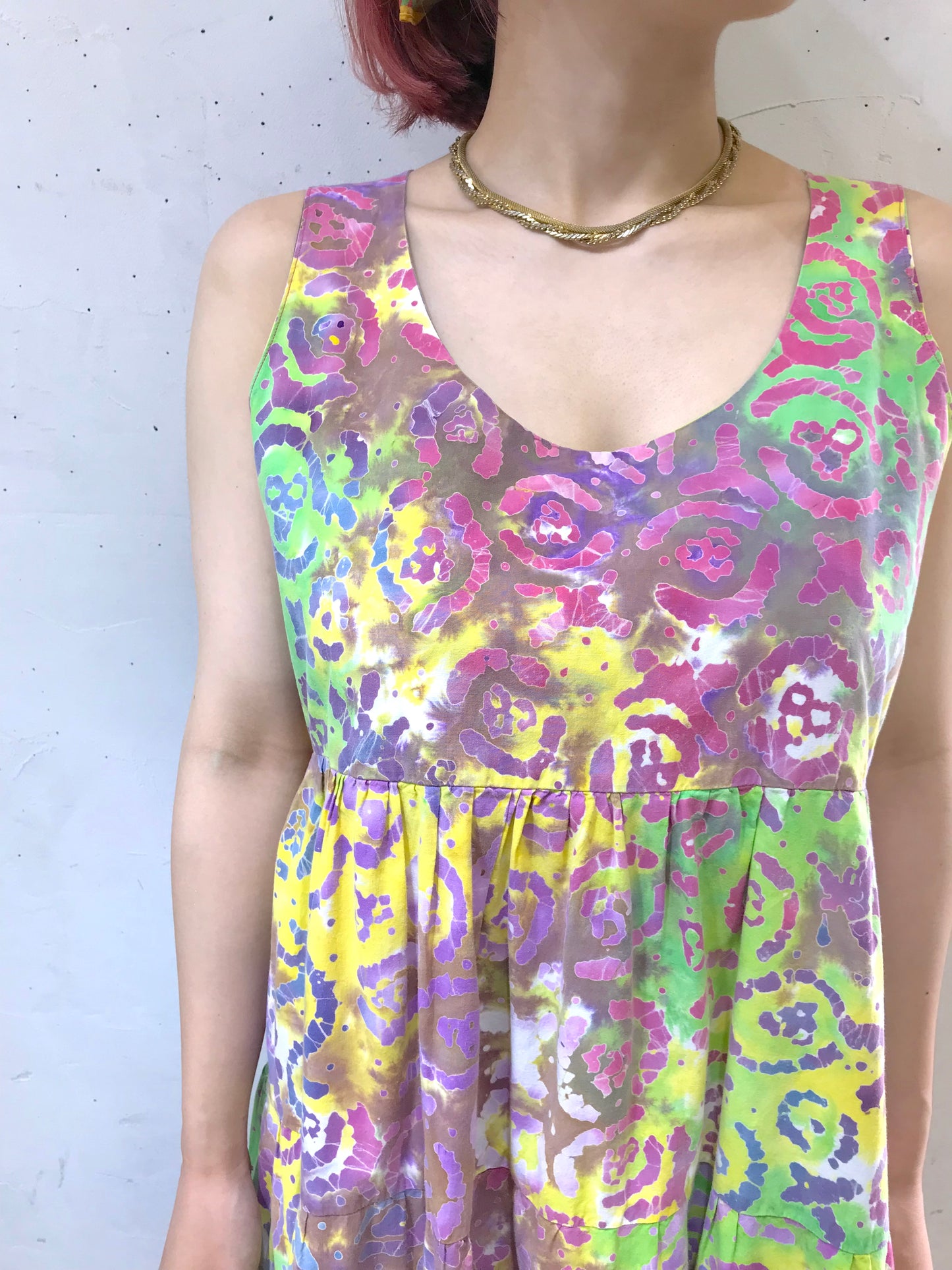 ’70s Vintage Tie Dye Dress [H14055]