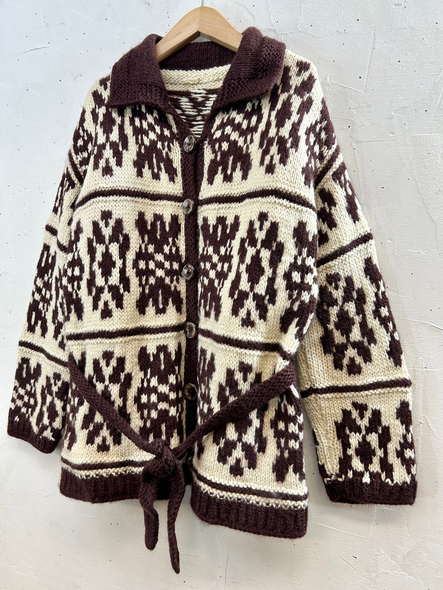 Vintage Cowichan Knit Cardigan [K28798]