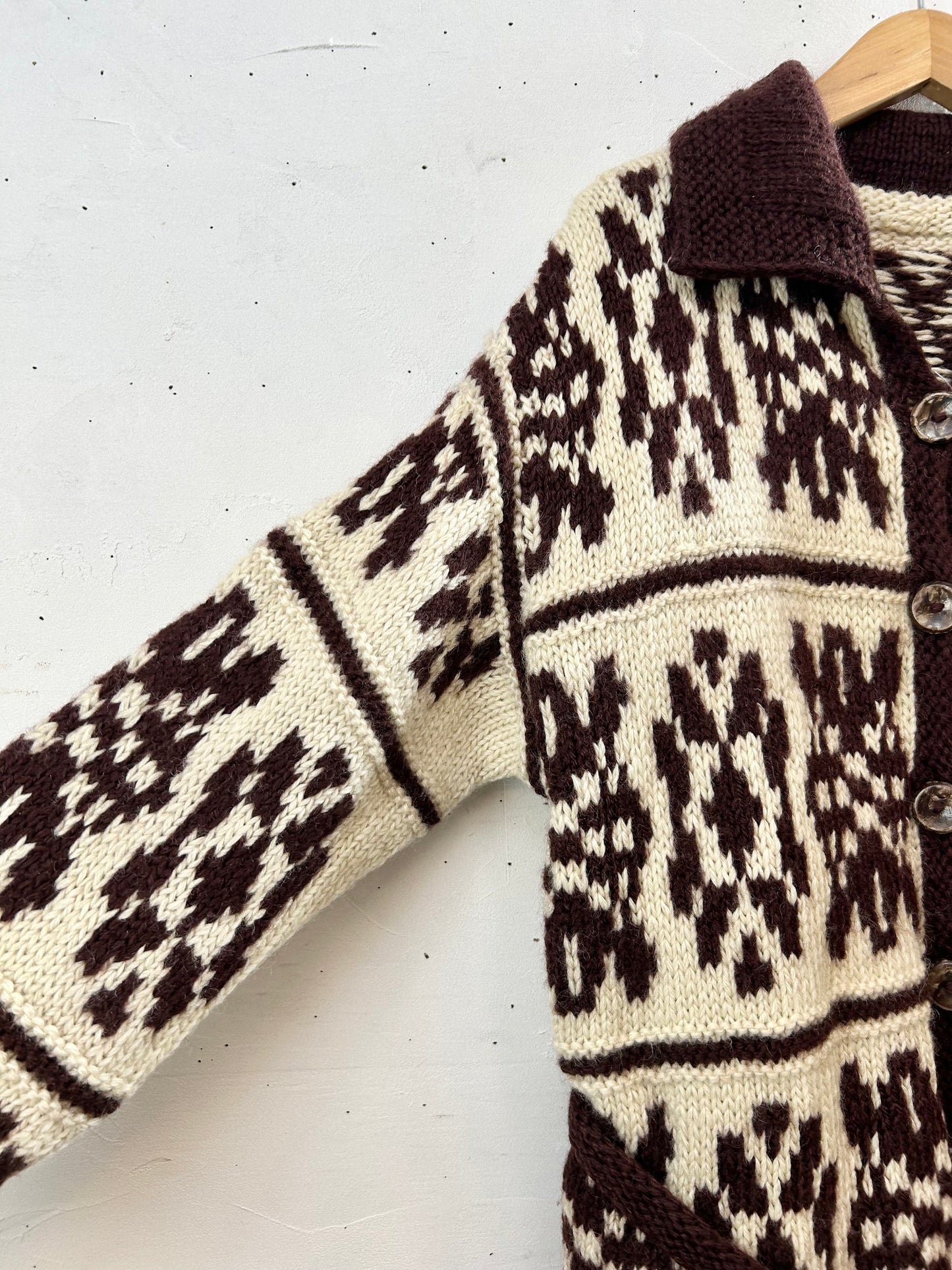 Vintage Cowichan Knit Cardigan [K28798]