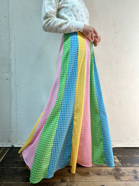 ’70s Vintage Patchwork Skirt [B26323]