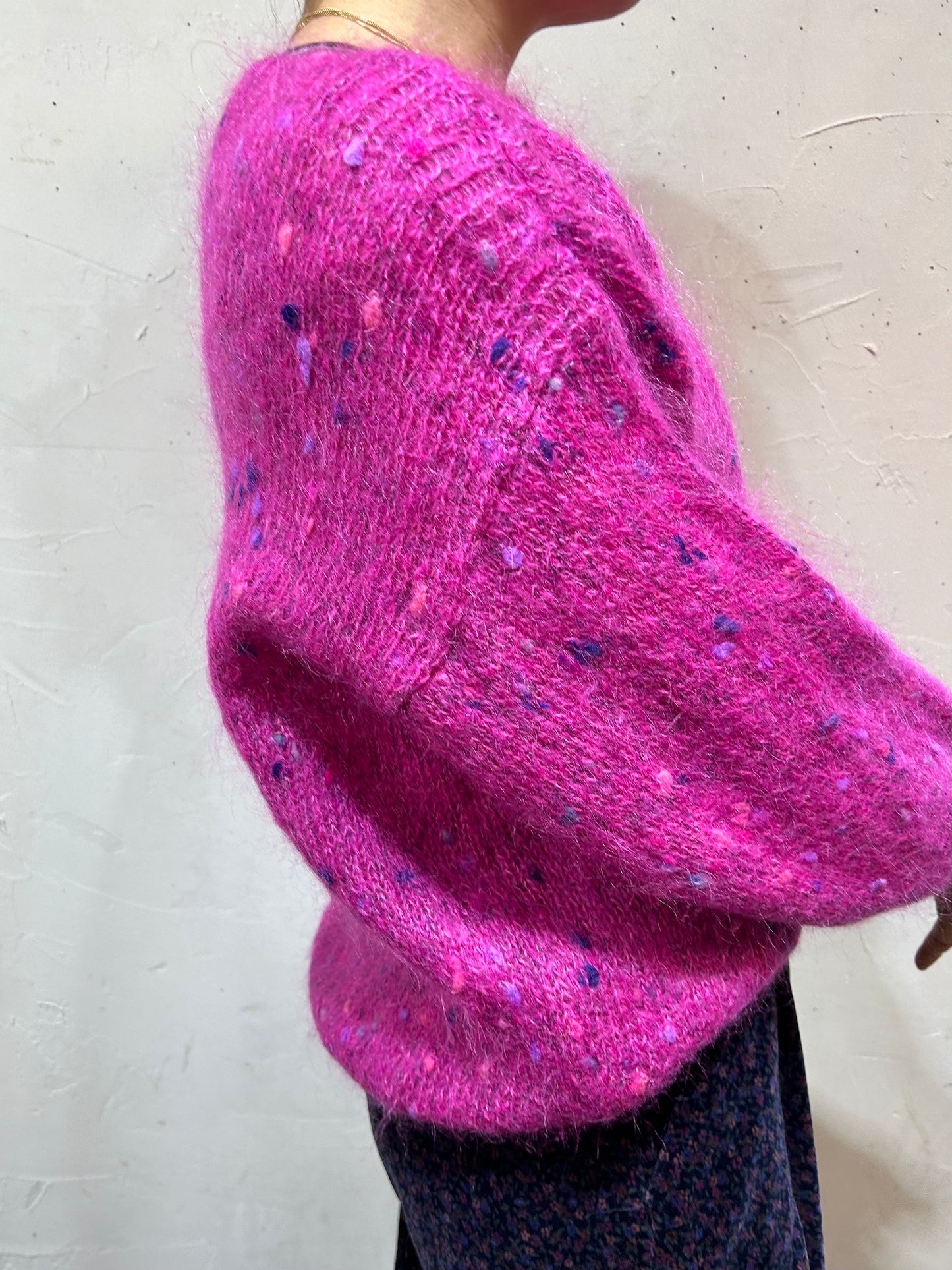 Vintage Mix Color Knit Sweater [L25692]