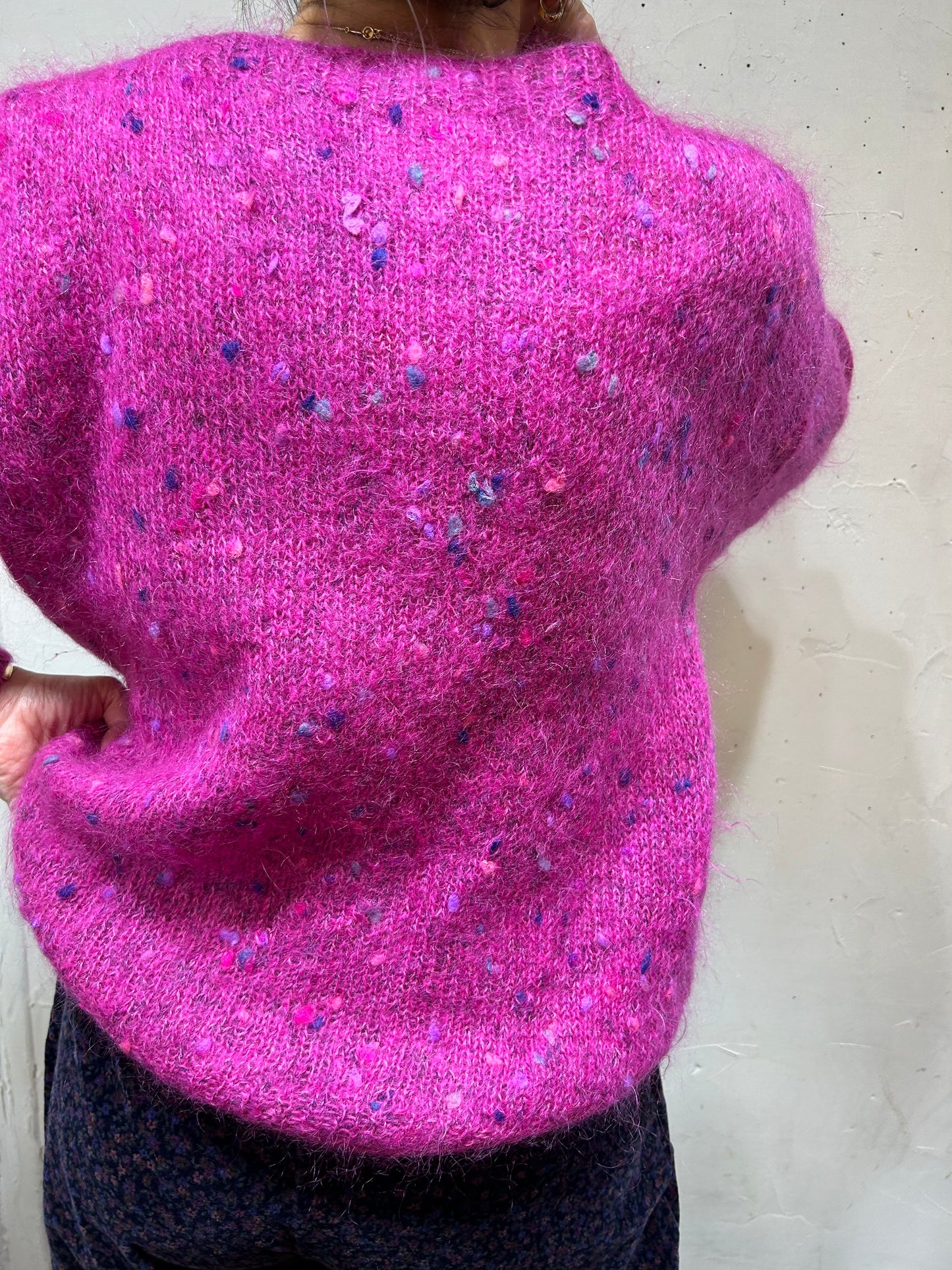Vintage Mix Color Knit Sweater [L25692]