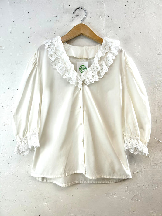 Vintage White Blouse [F30541]