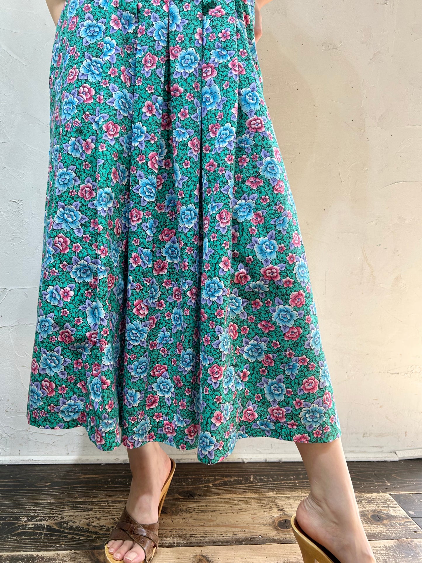 Vintage Big Collar Flower Dress [H24832]