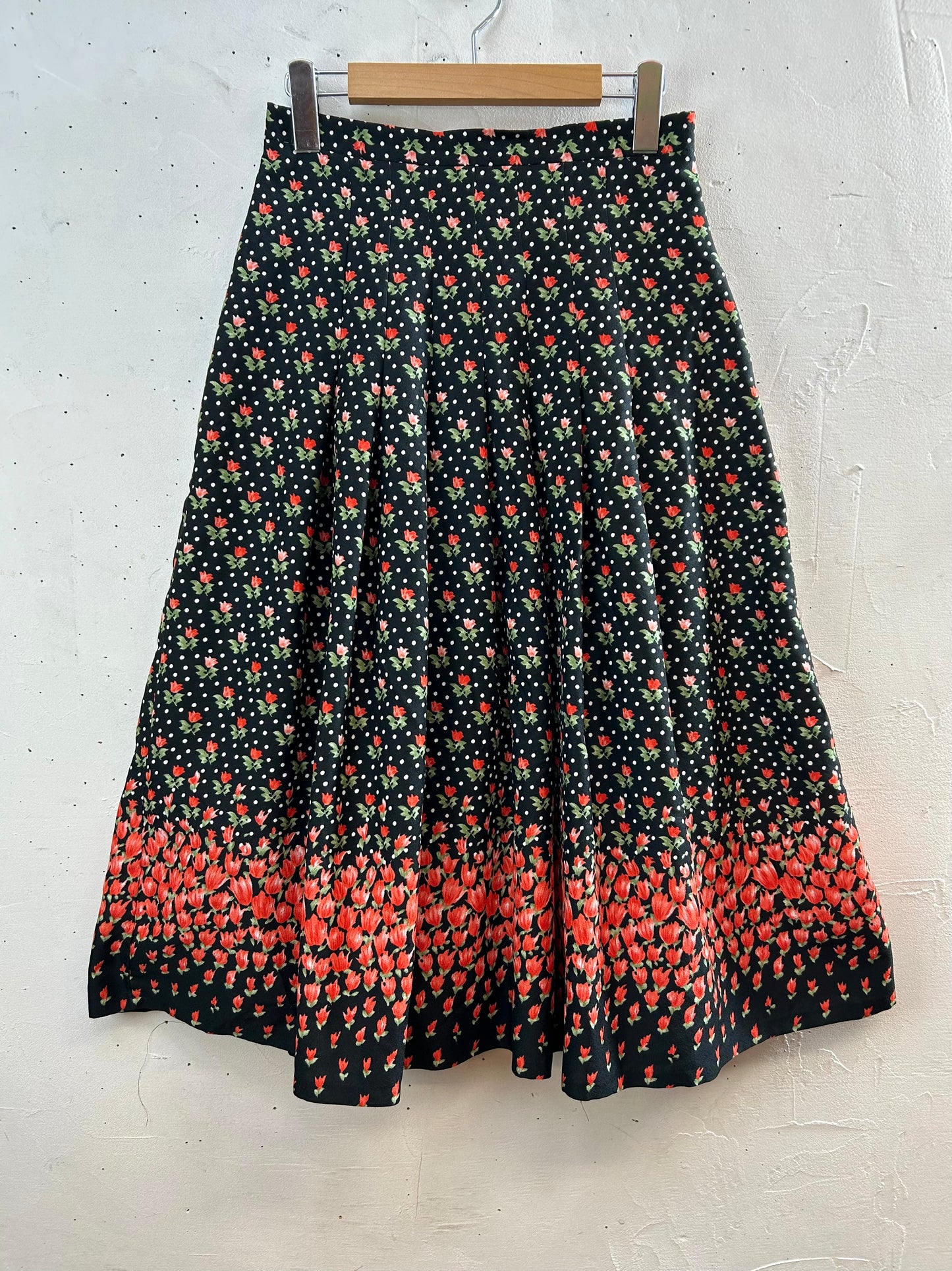 Vintage Flower End Pattern Skirt [B29467]