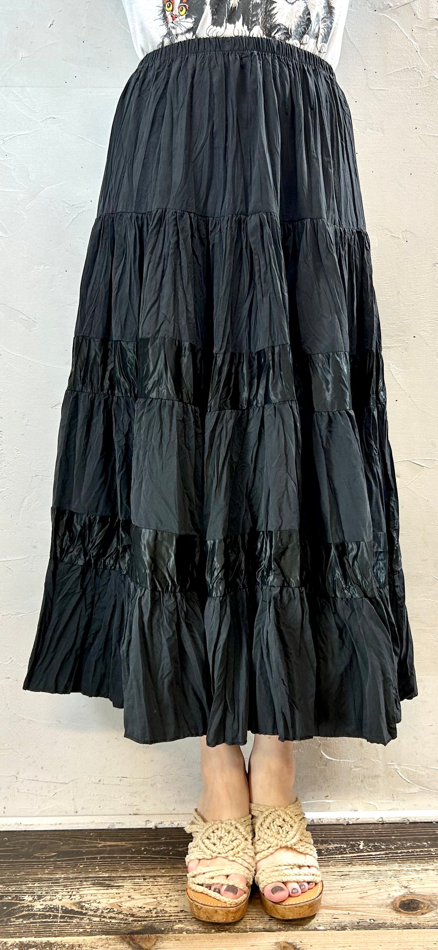 Vintage Tiered Skirt MADE IN FRANCE [F27693]