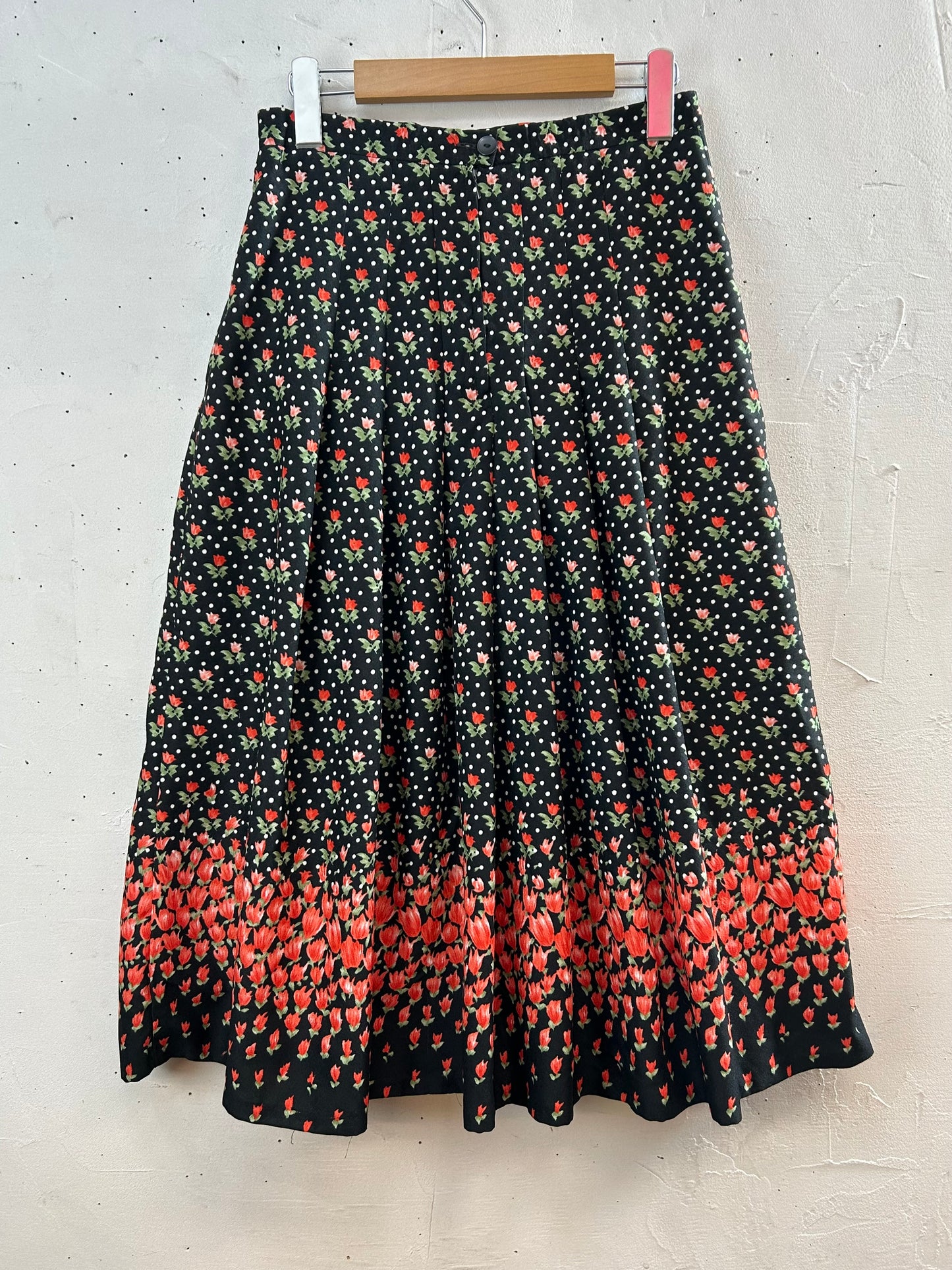 Vintage Flower End Pattern Skirt [B29467]