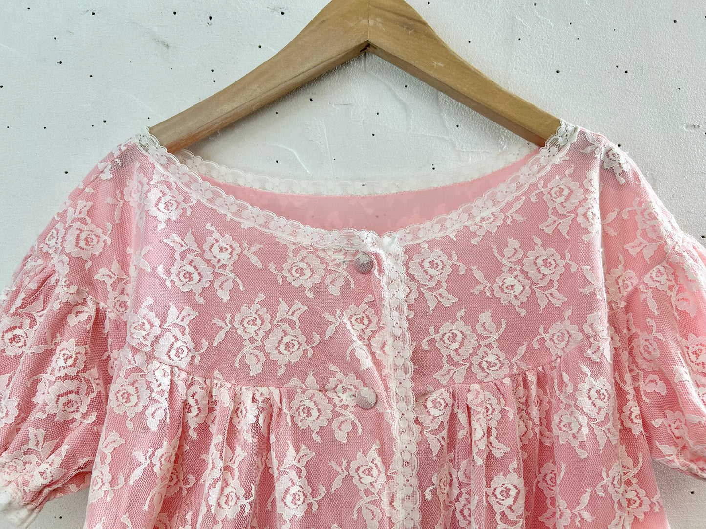 Vintage Lingerie Lace Gown [C29684]