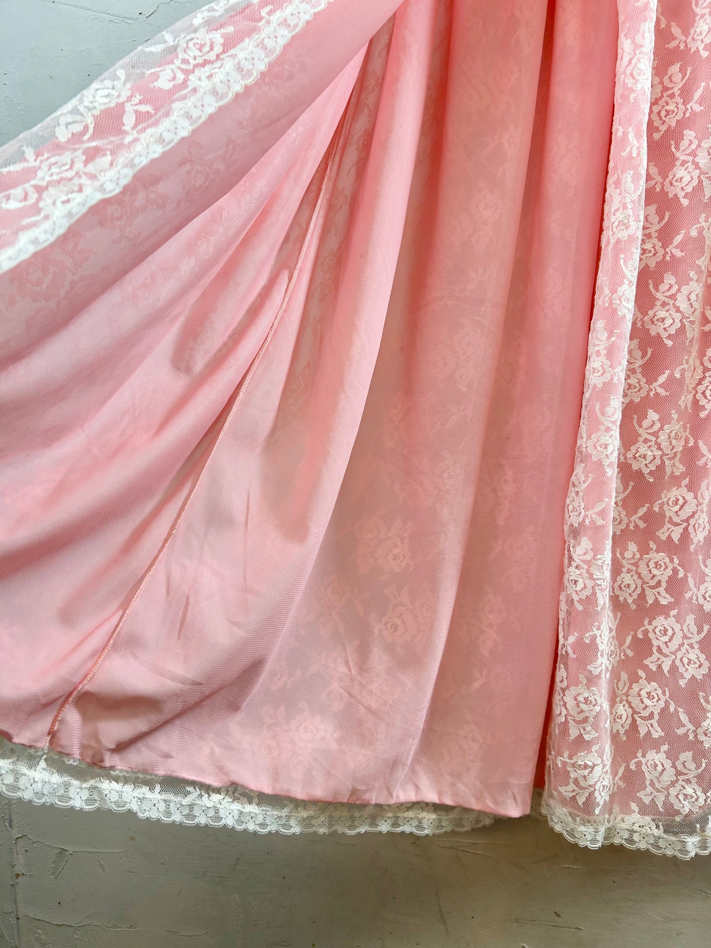 Vintage Lingerie Lace Gown [C29684]