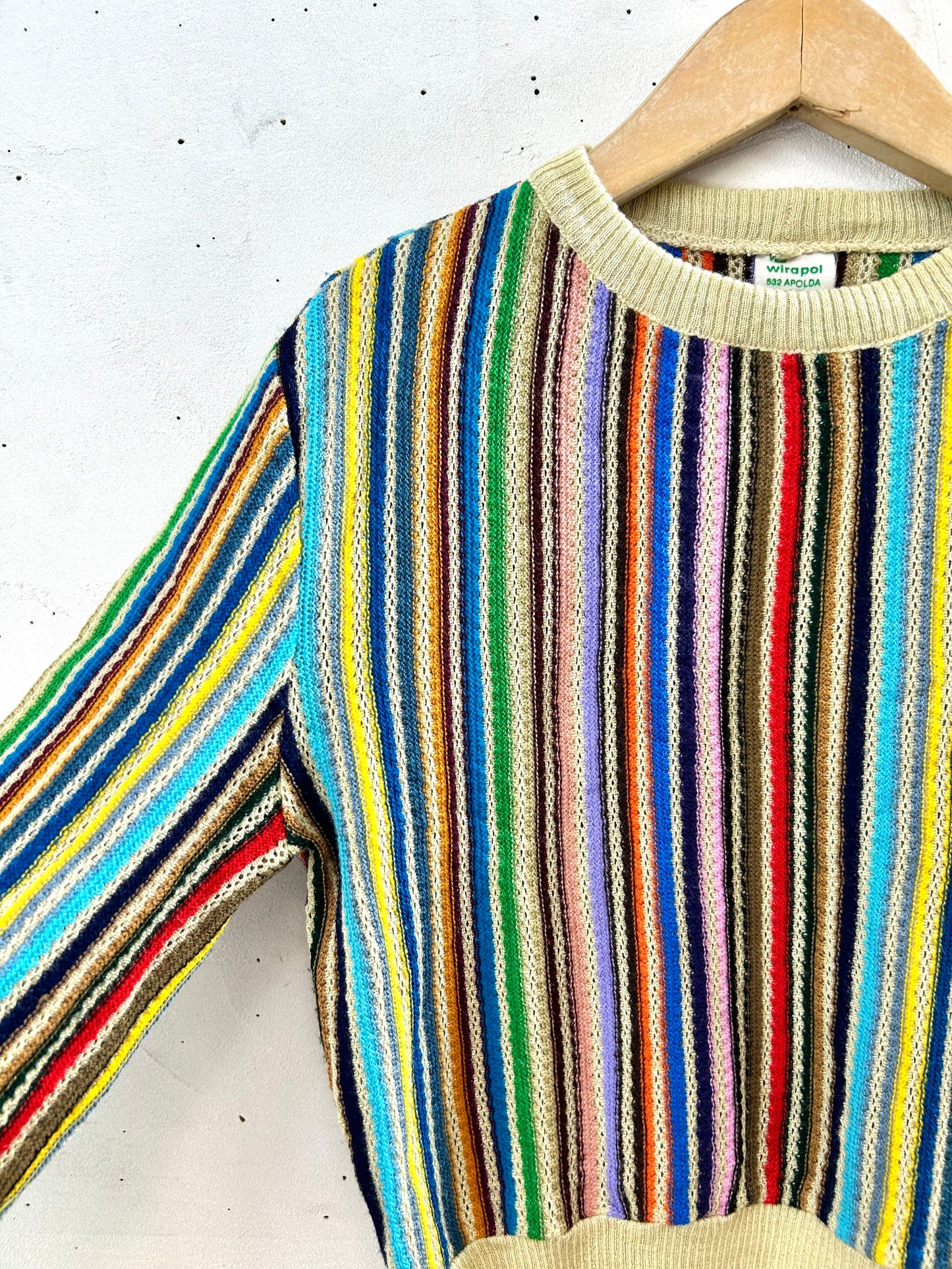 ’70s Vintage Stripe Knit Sweater  [I28363]