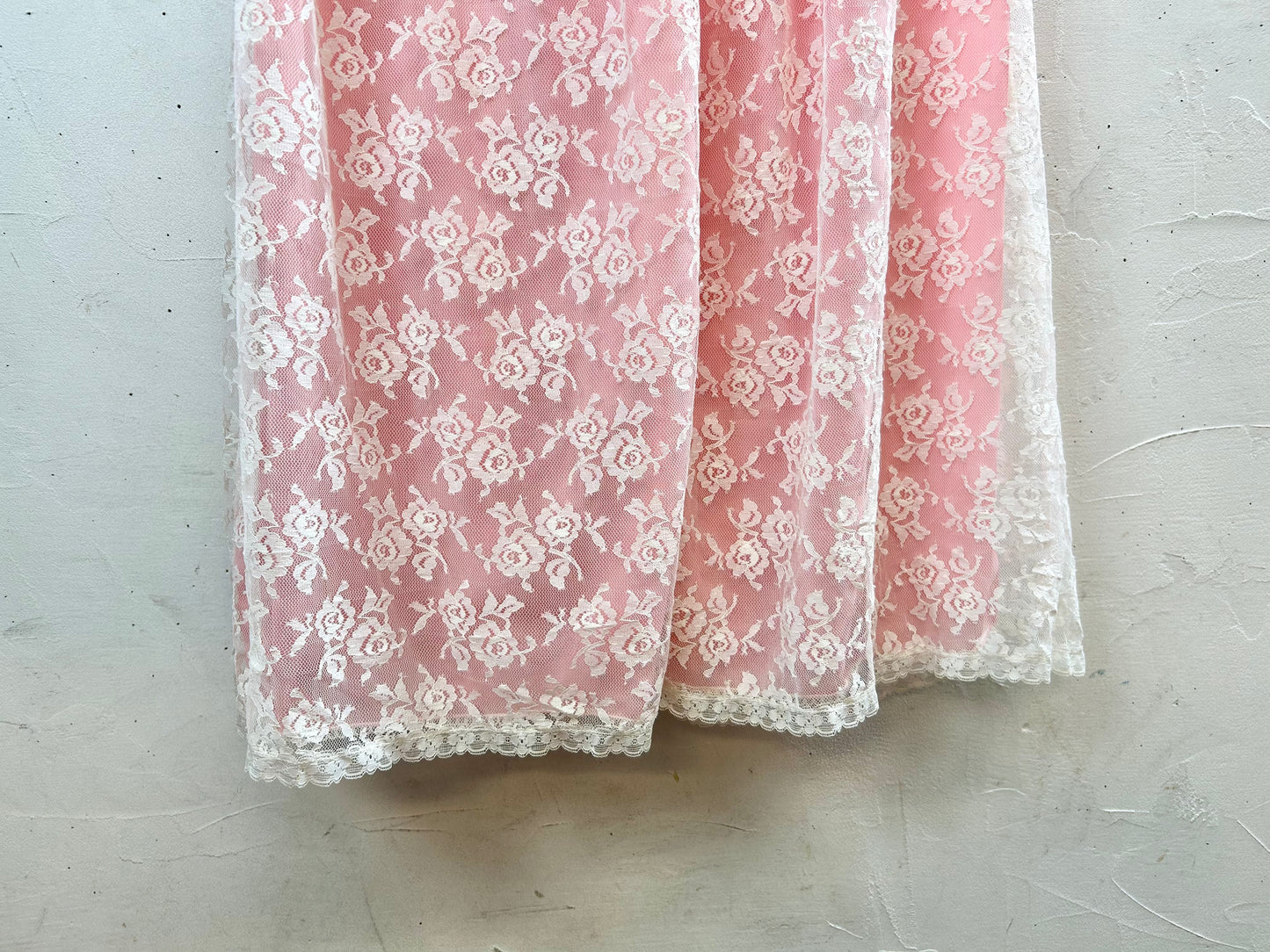 Vintage Lingerie Lace Gown [C29684]