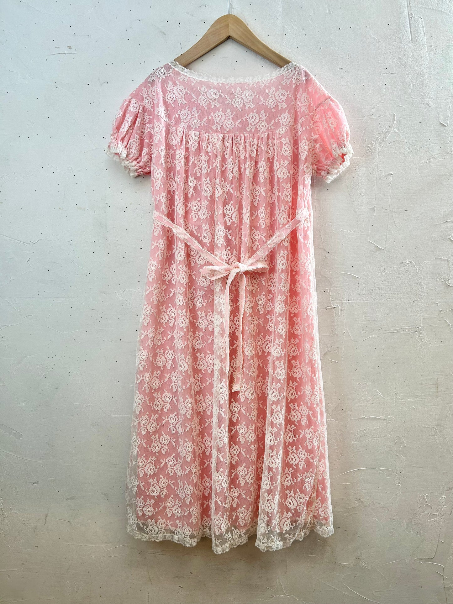 Vintage Lingerie Lace Gown [C29684]