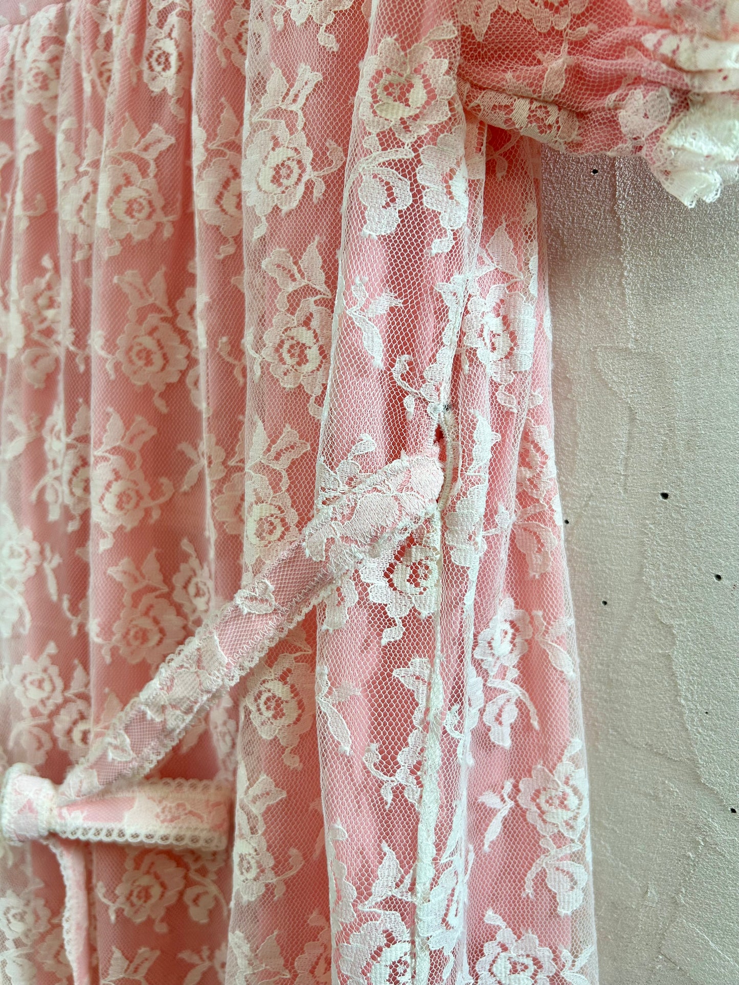 Vintage Lingerie Lace Gown [C29684]