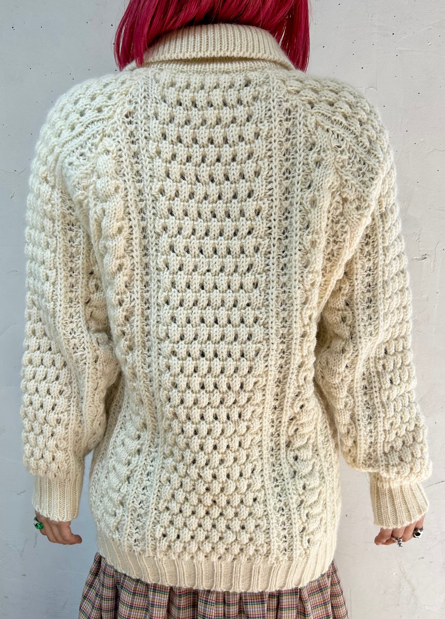 Vintage Aran Knit Cardigan [J25188]