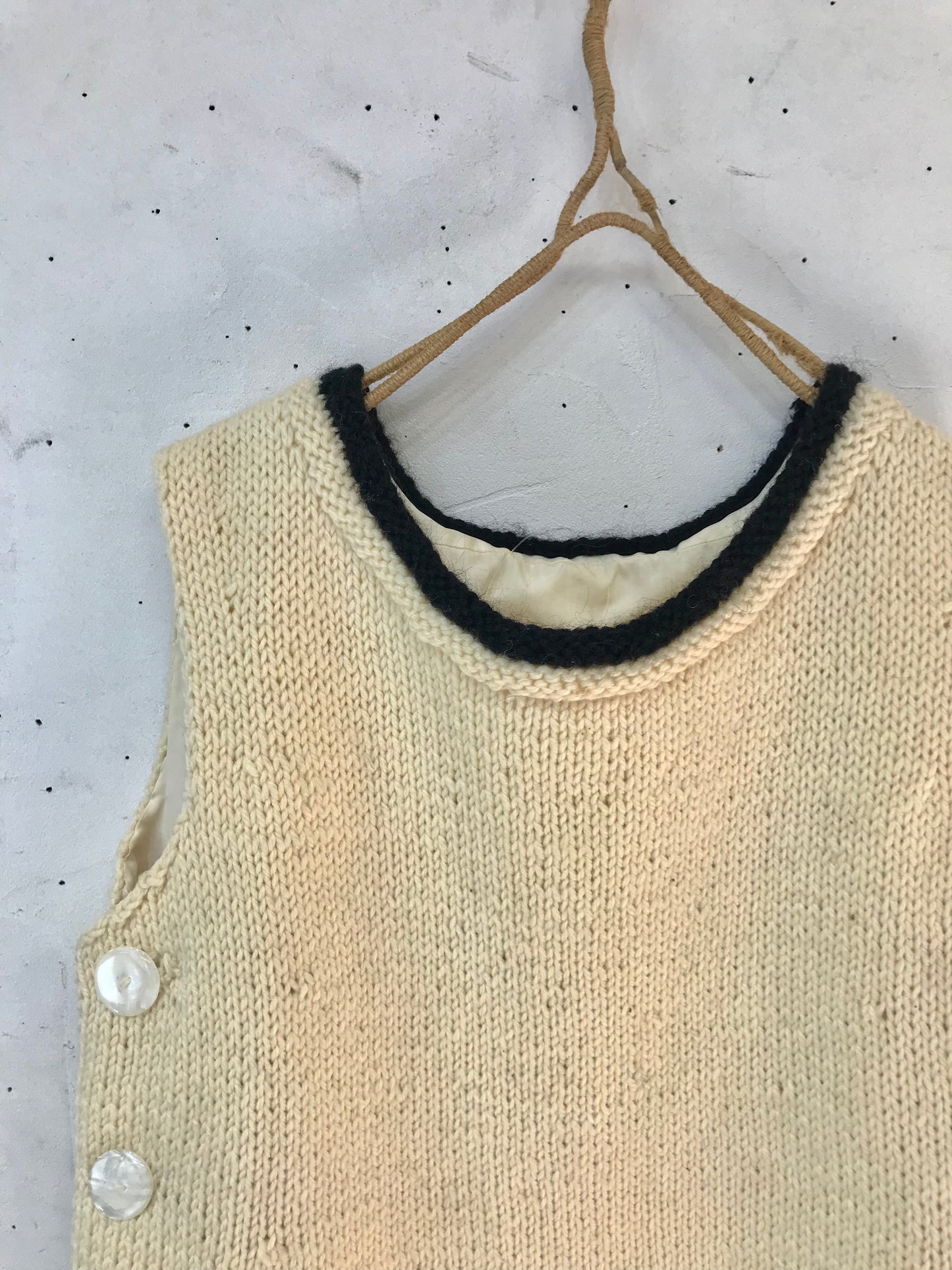 Vintage Hand Knit Vest [I25081]