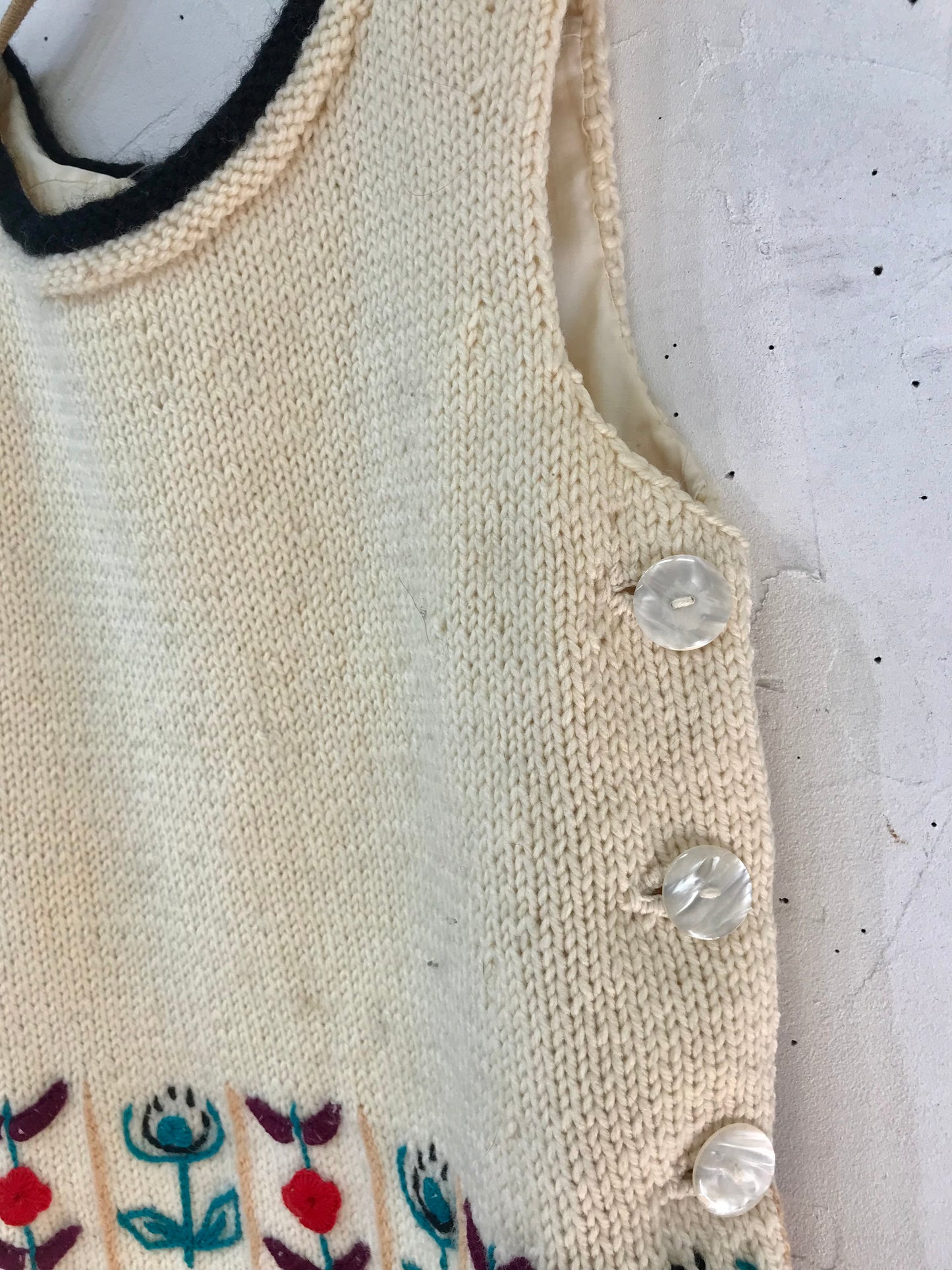 Vintage Hand Knit Vest [I25081]