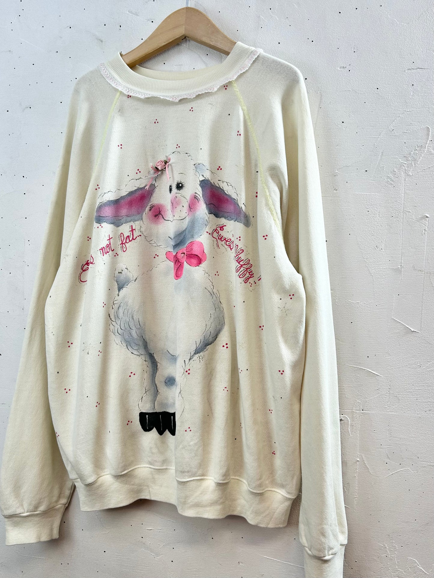 ’80s Vintage Hand Painted Sweat MADE IN USA 〜Hanes〜 [A29431]