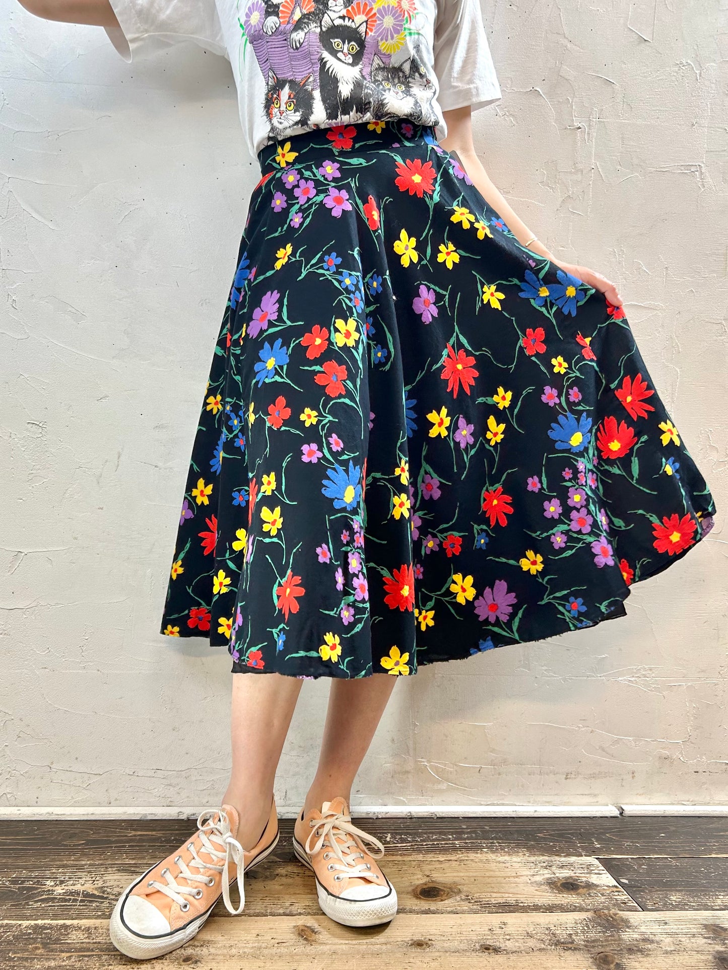 Vintage Flower Skirt  [F27694]