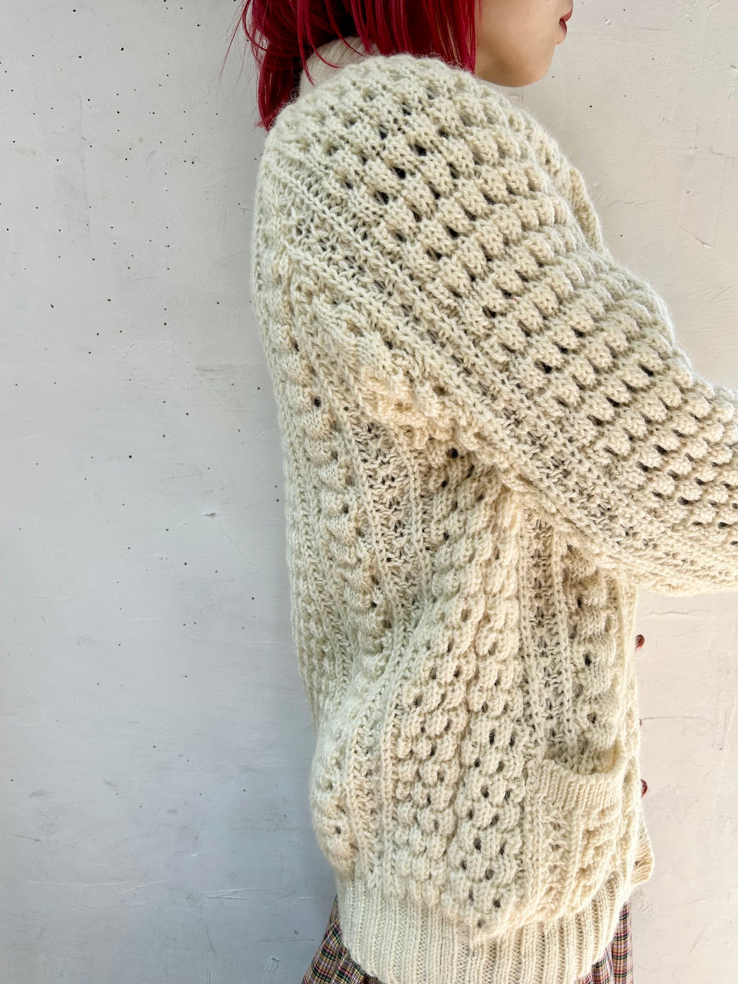 Vintage Aran Knit Cardigan [J25188]