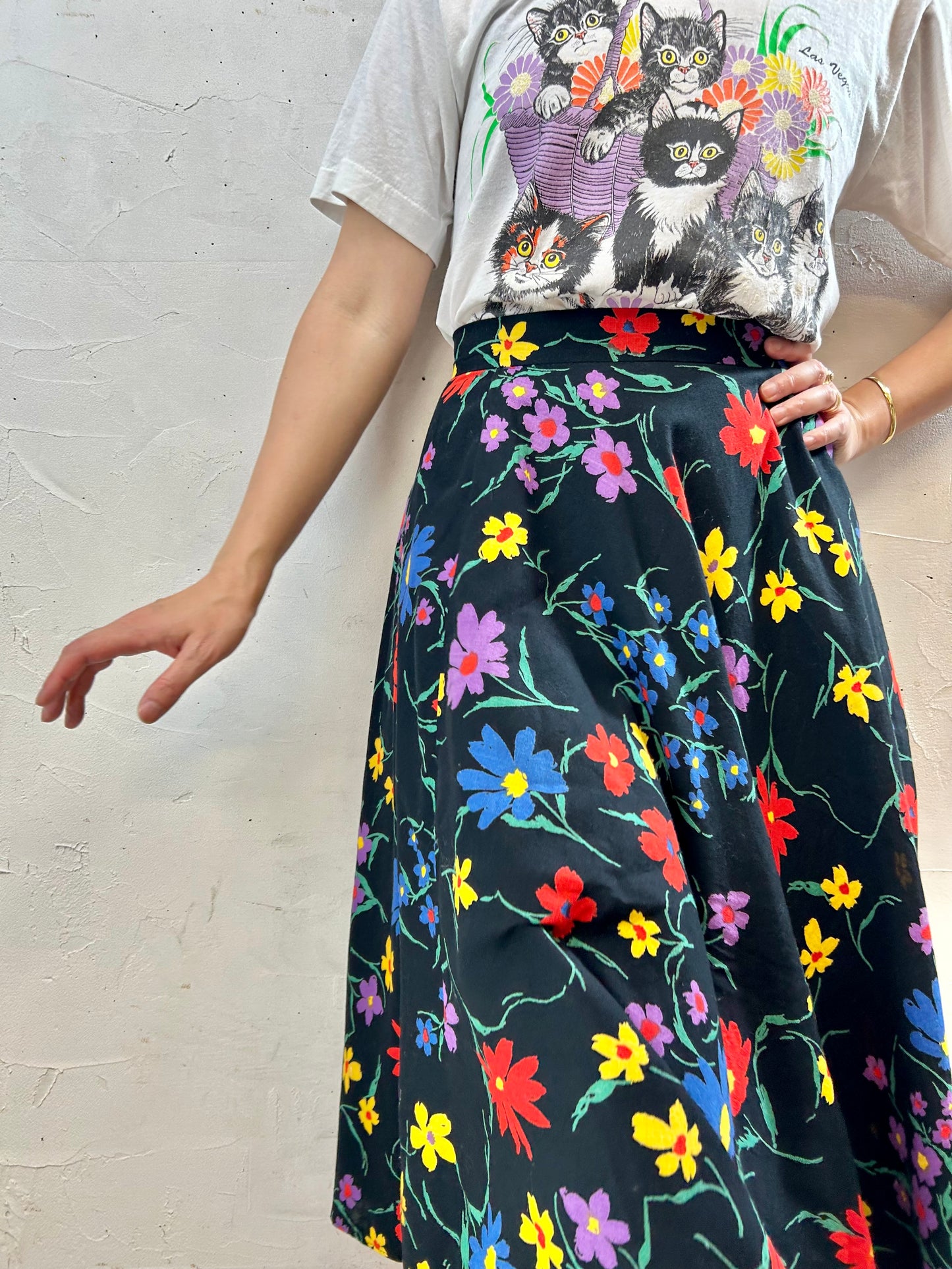 Vintage Flower Skirt  [F27694]