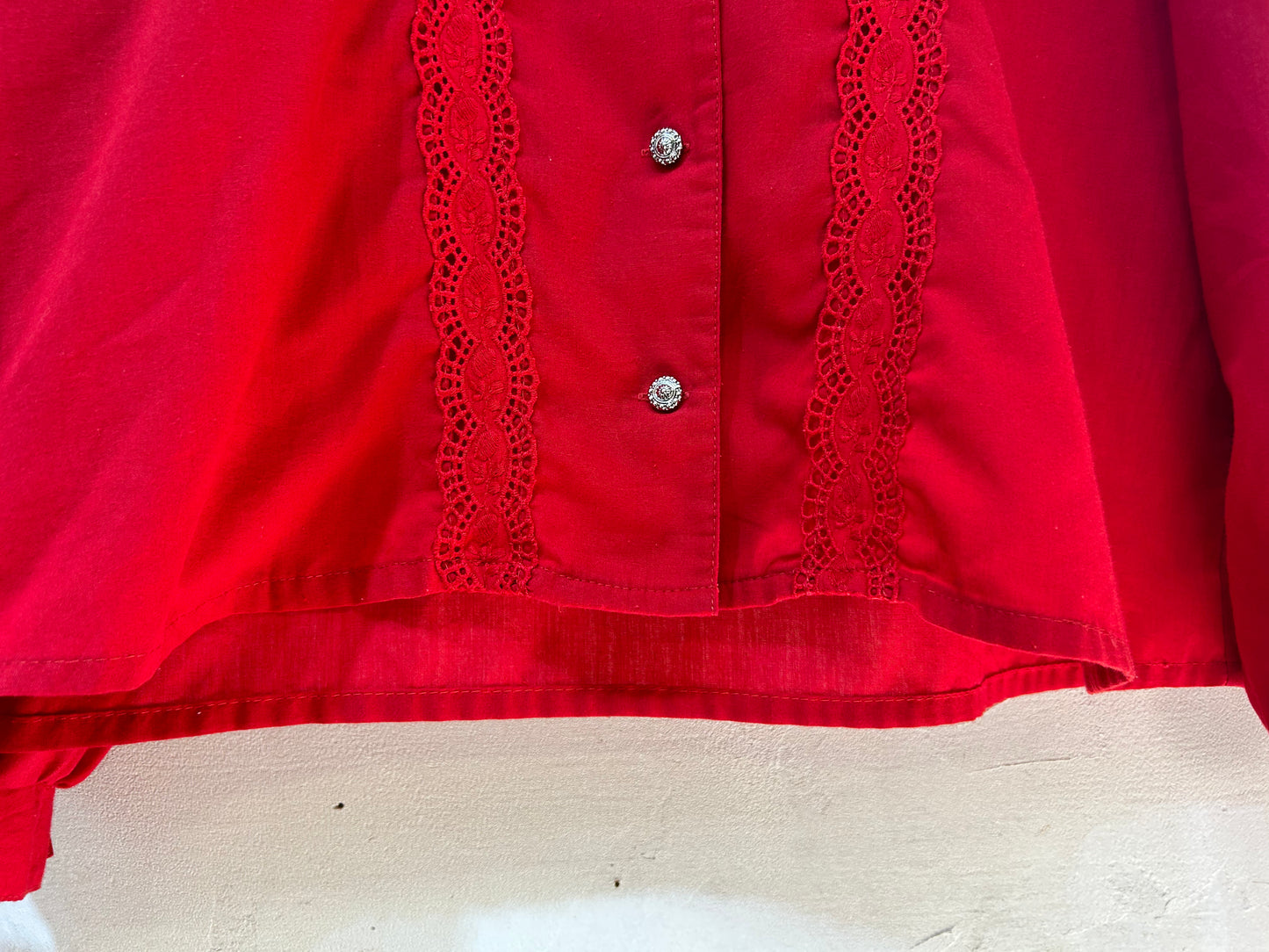 Vintage Red Blouse [H24816]