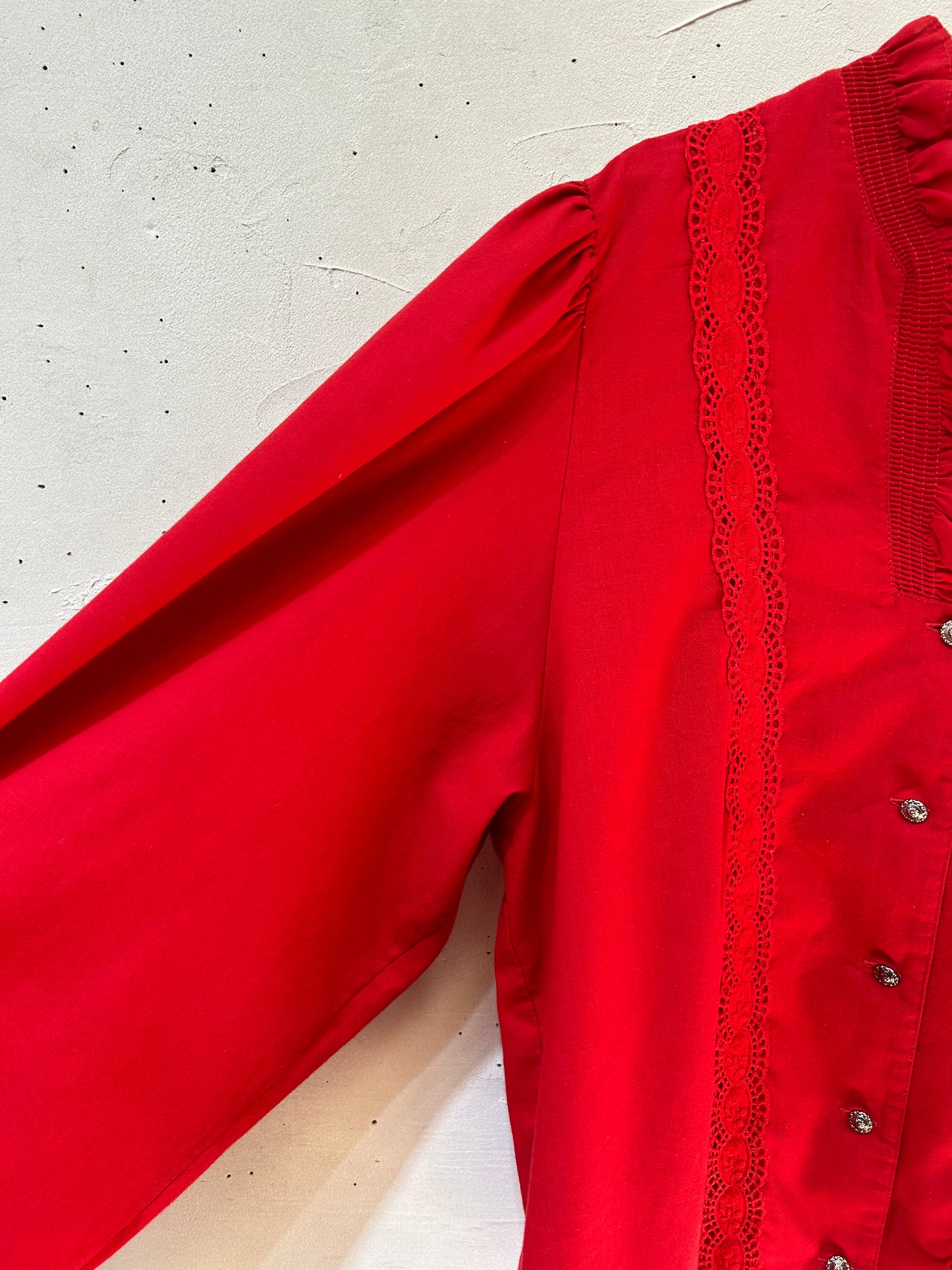 Vintage Red Blouse [H24816]