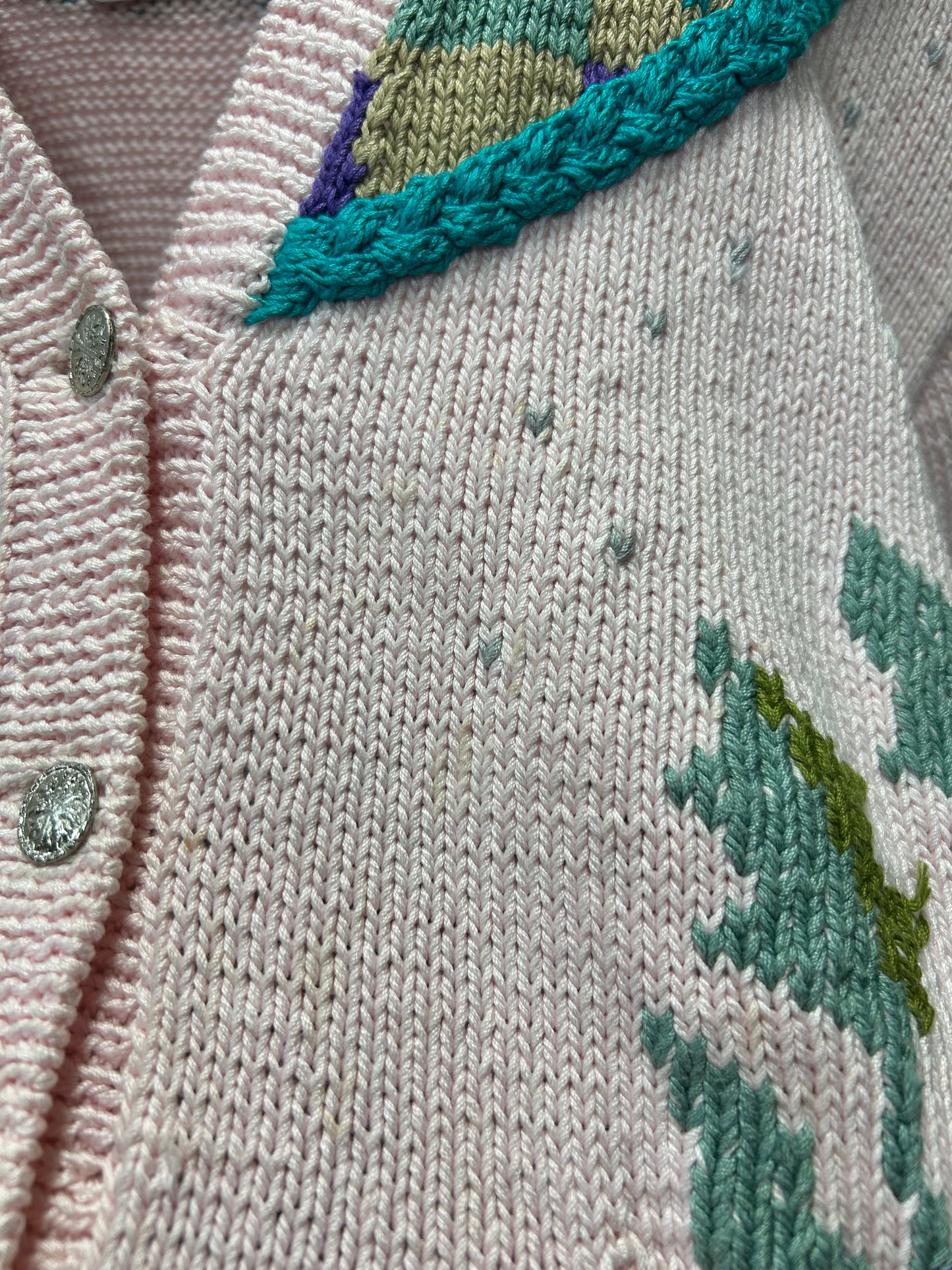 Vintage Cotton Hand Knit Cardigan 〜BEREK〜 [A29248]