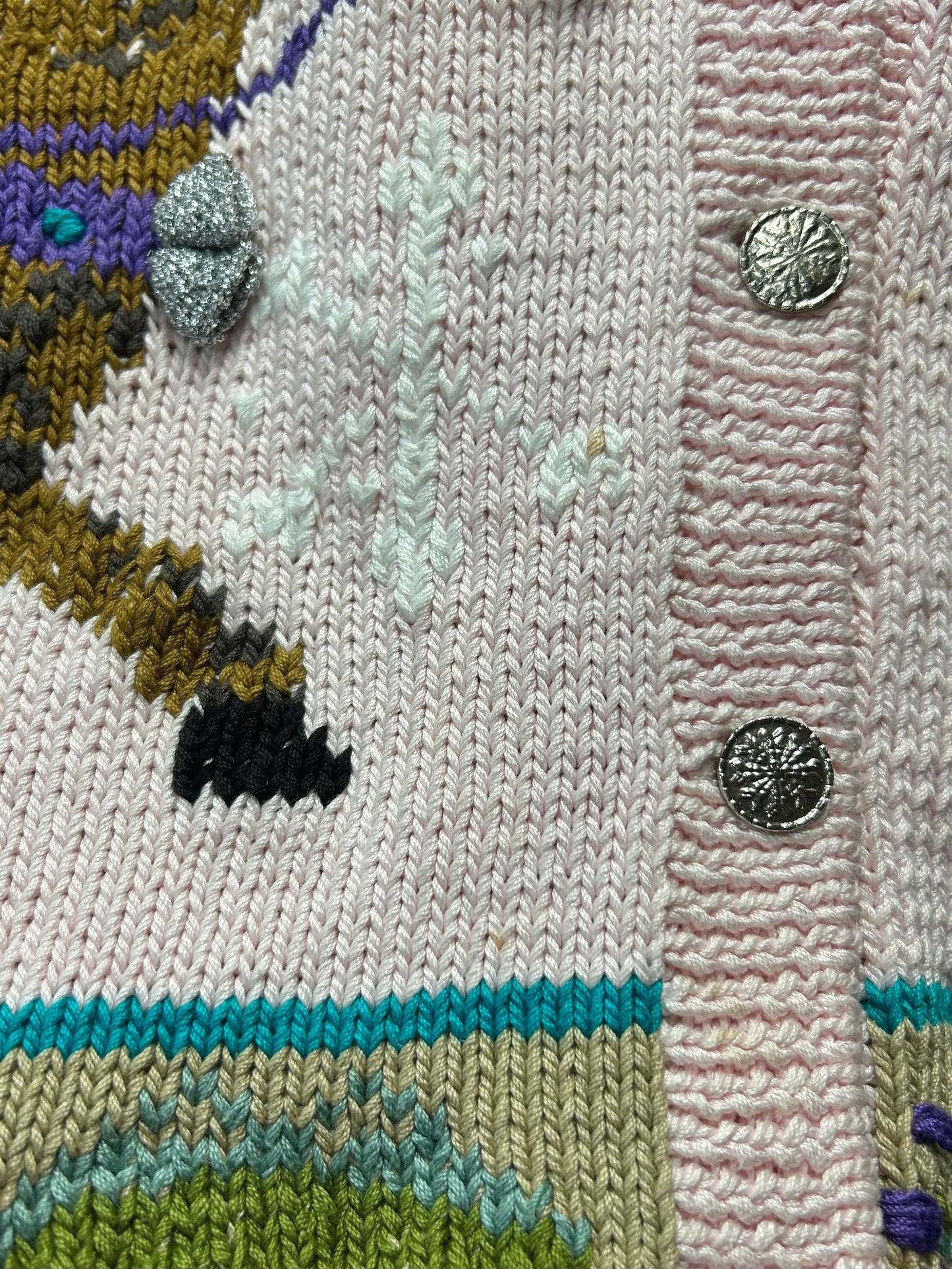 Vintage Cotton Hand Knit Cardigan 〜BEREK〜 [A29248]