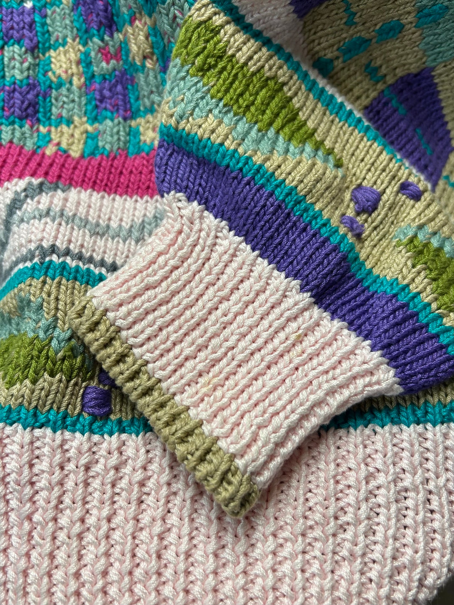 Vintage Cotton Hand Knit Cardigan 〜BEREK〜 [A29248]