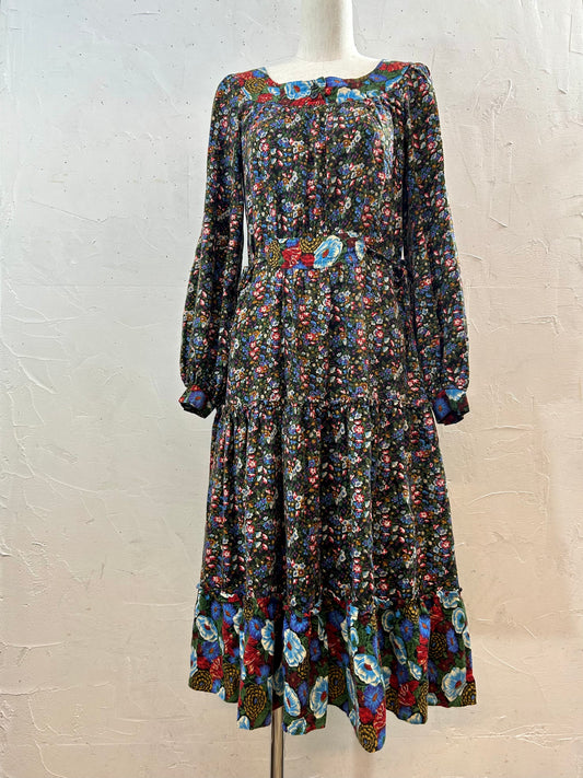 Vintage Flower Dress [ K28808]